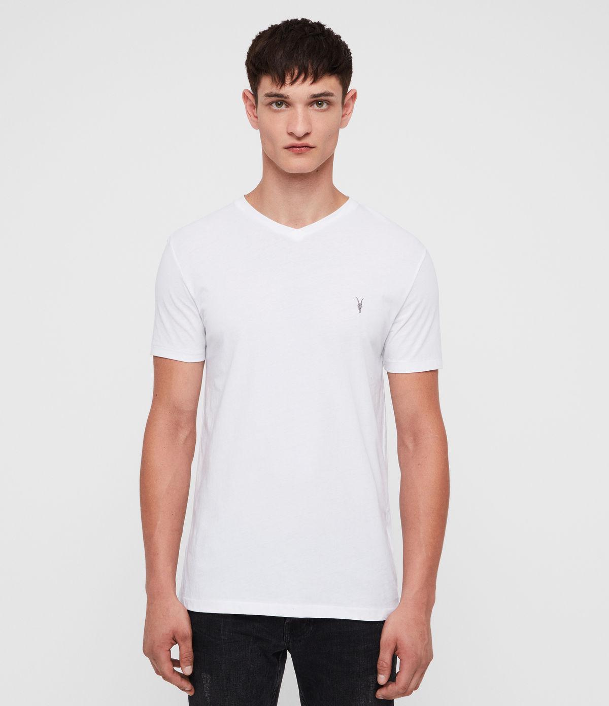 Lyst - AllSaints Tonic V-neck T-shirt in White for Men