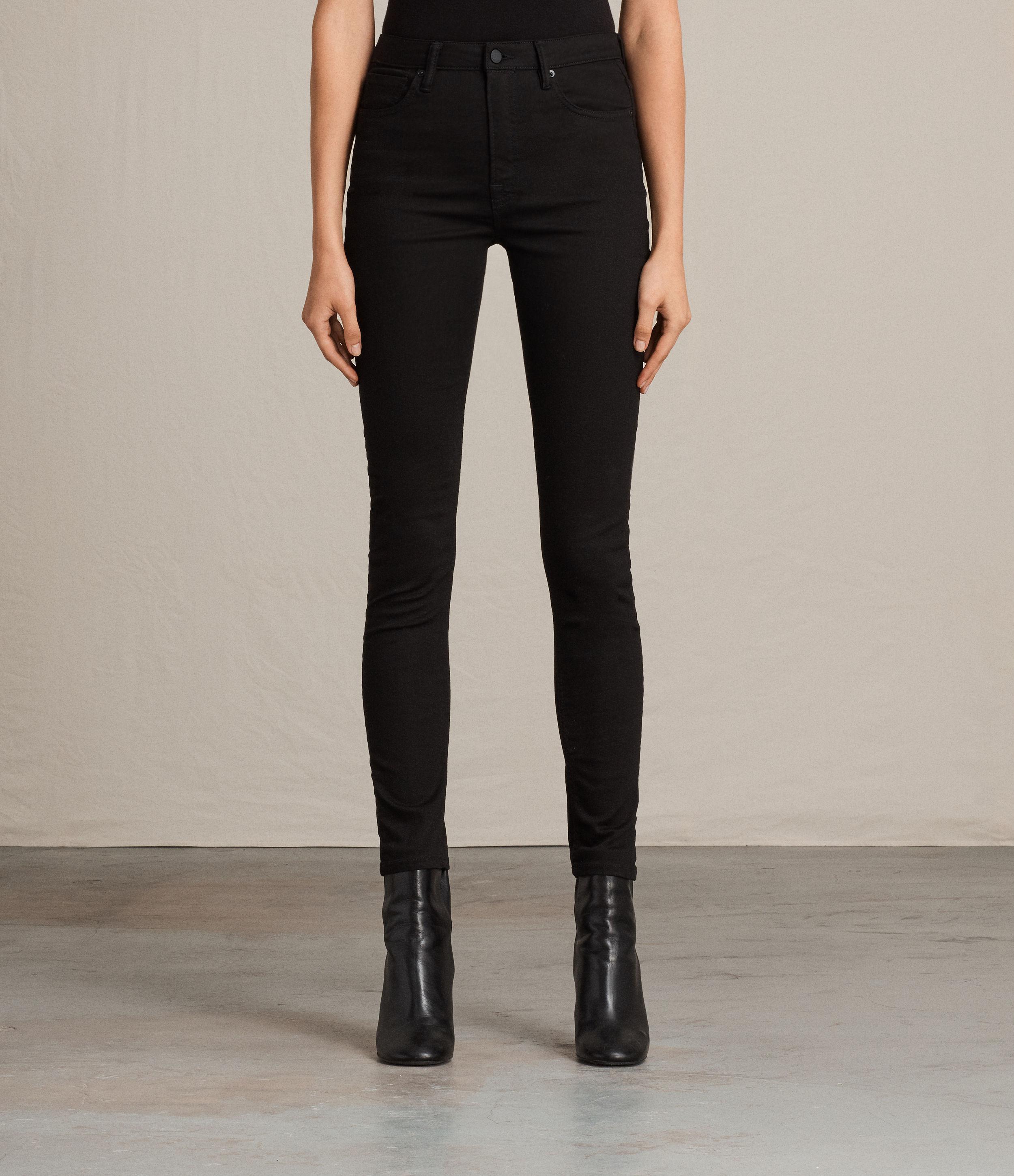 AllSaints Denim Stilt Jeans in Black | Lyst