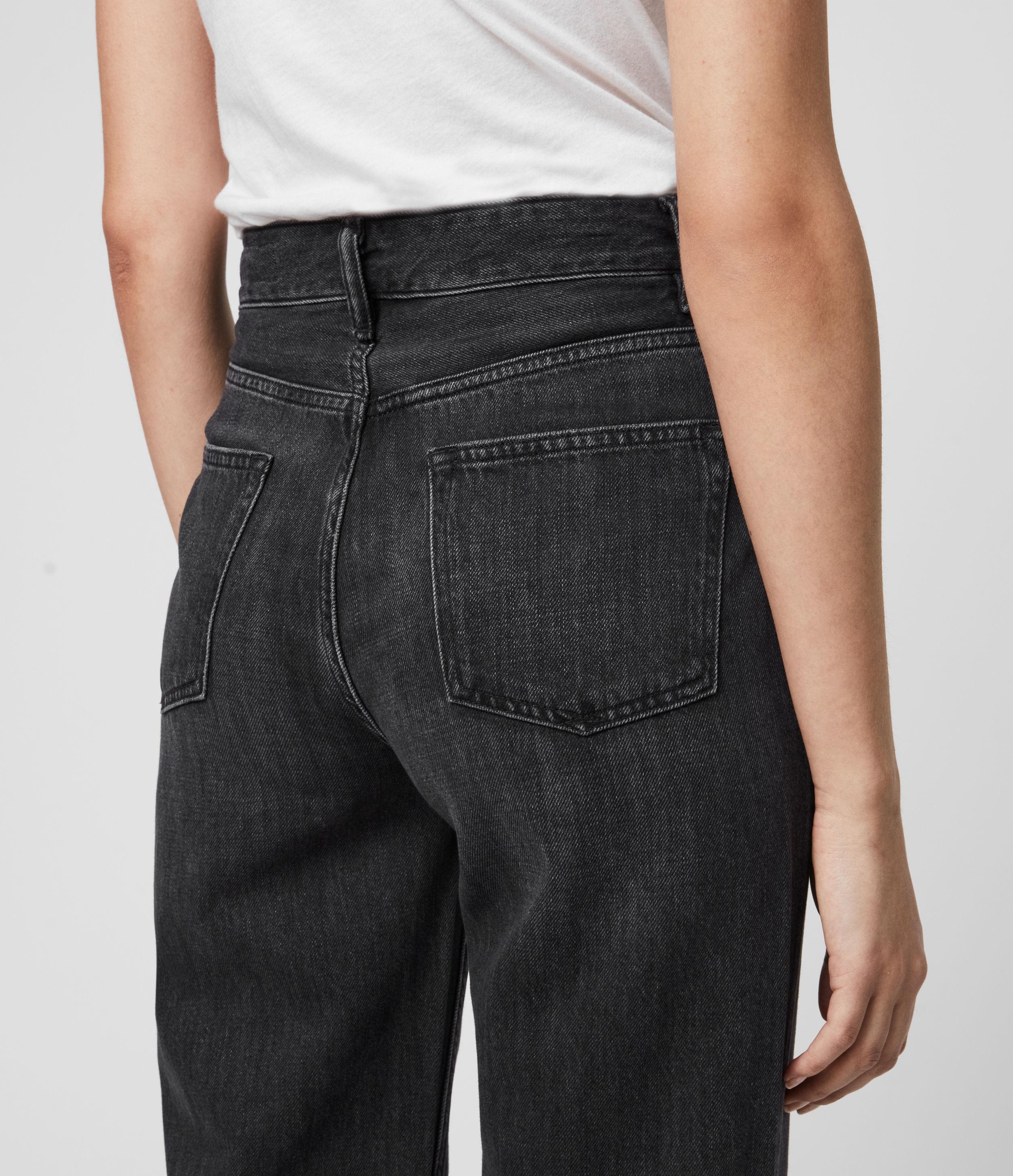 Ash Cropped High-rise Boyfriend Jeans 