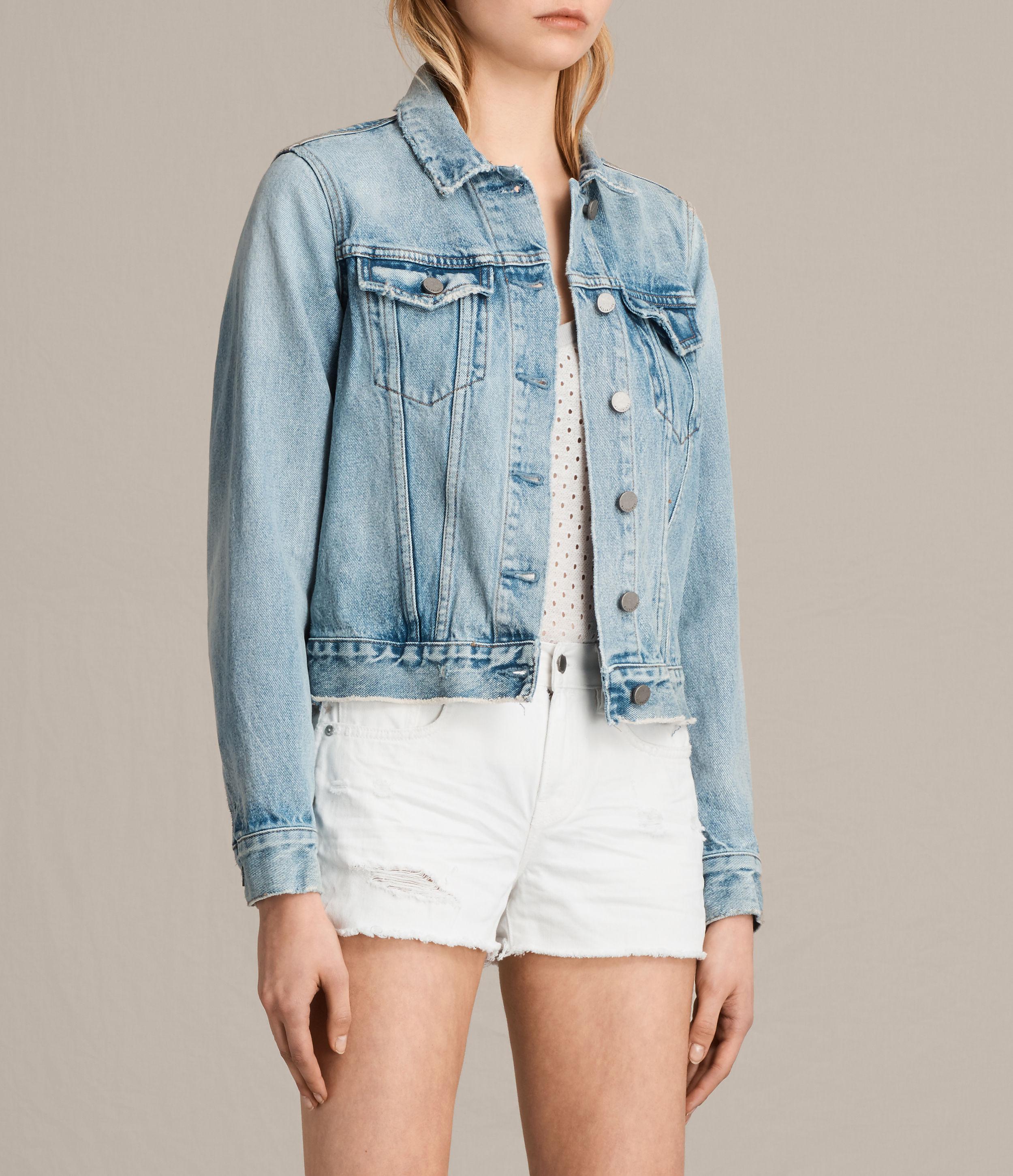 all saints denim jacket womens