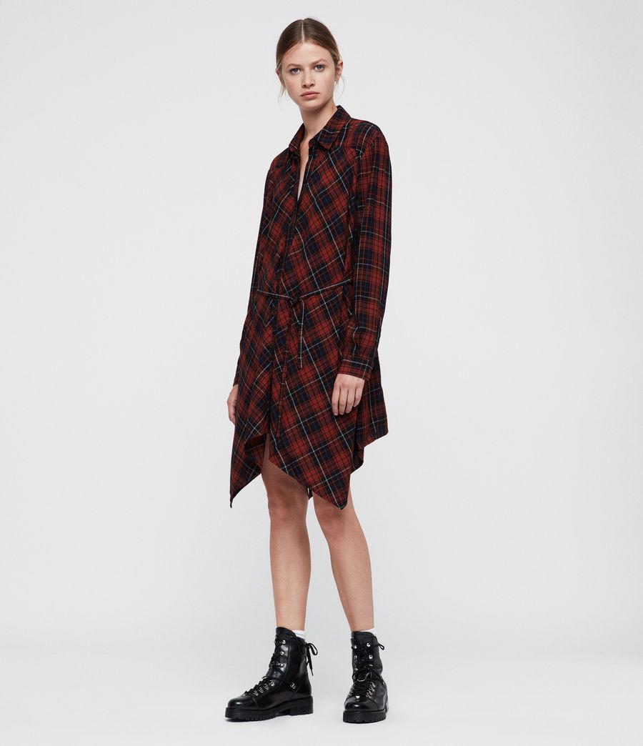 all saints tartan shirt dress