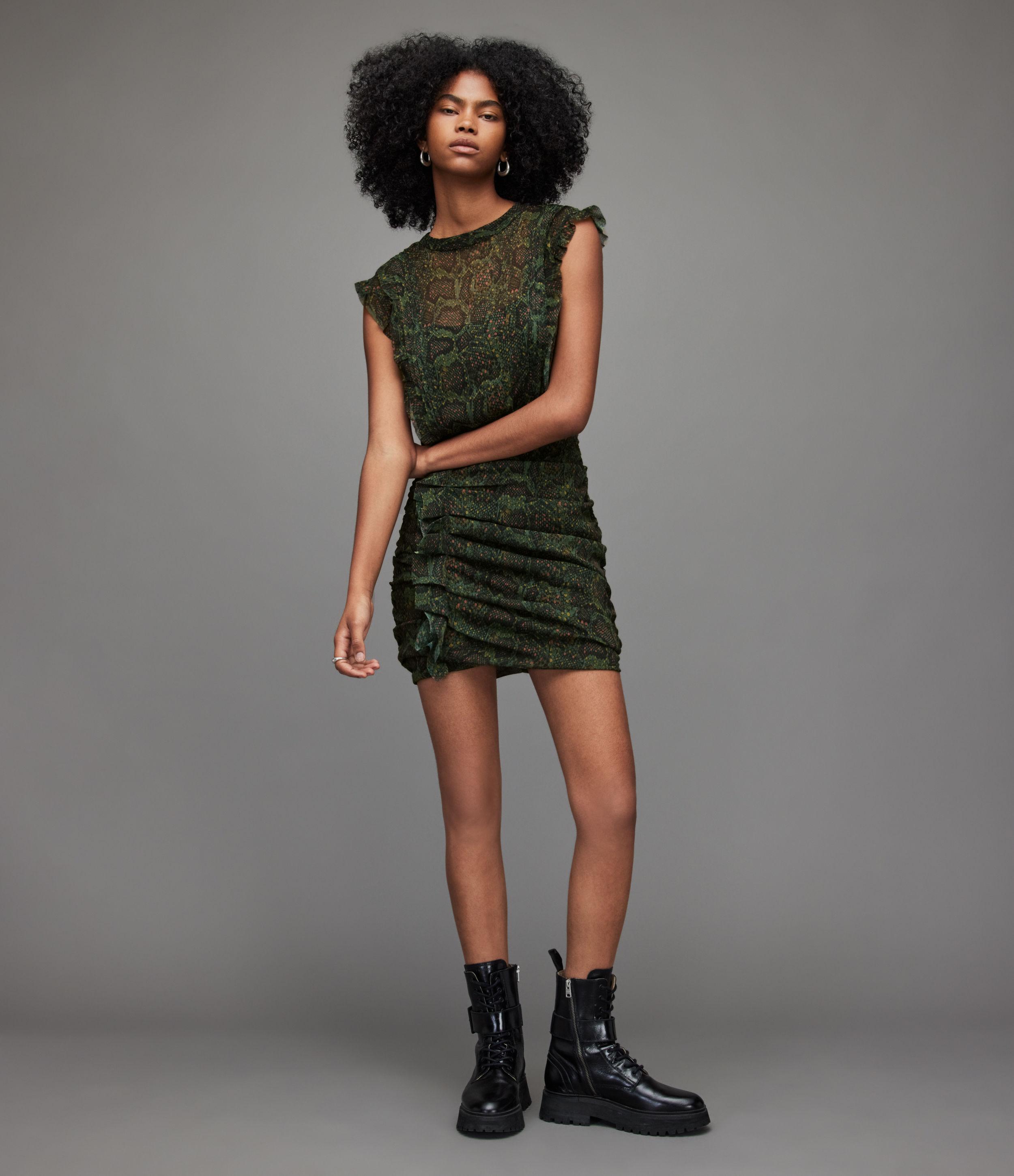 AllSaints Hali Tamora Mini Dress in Black Lyst UK