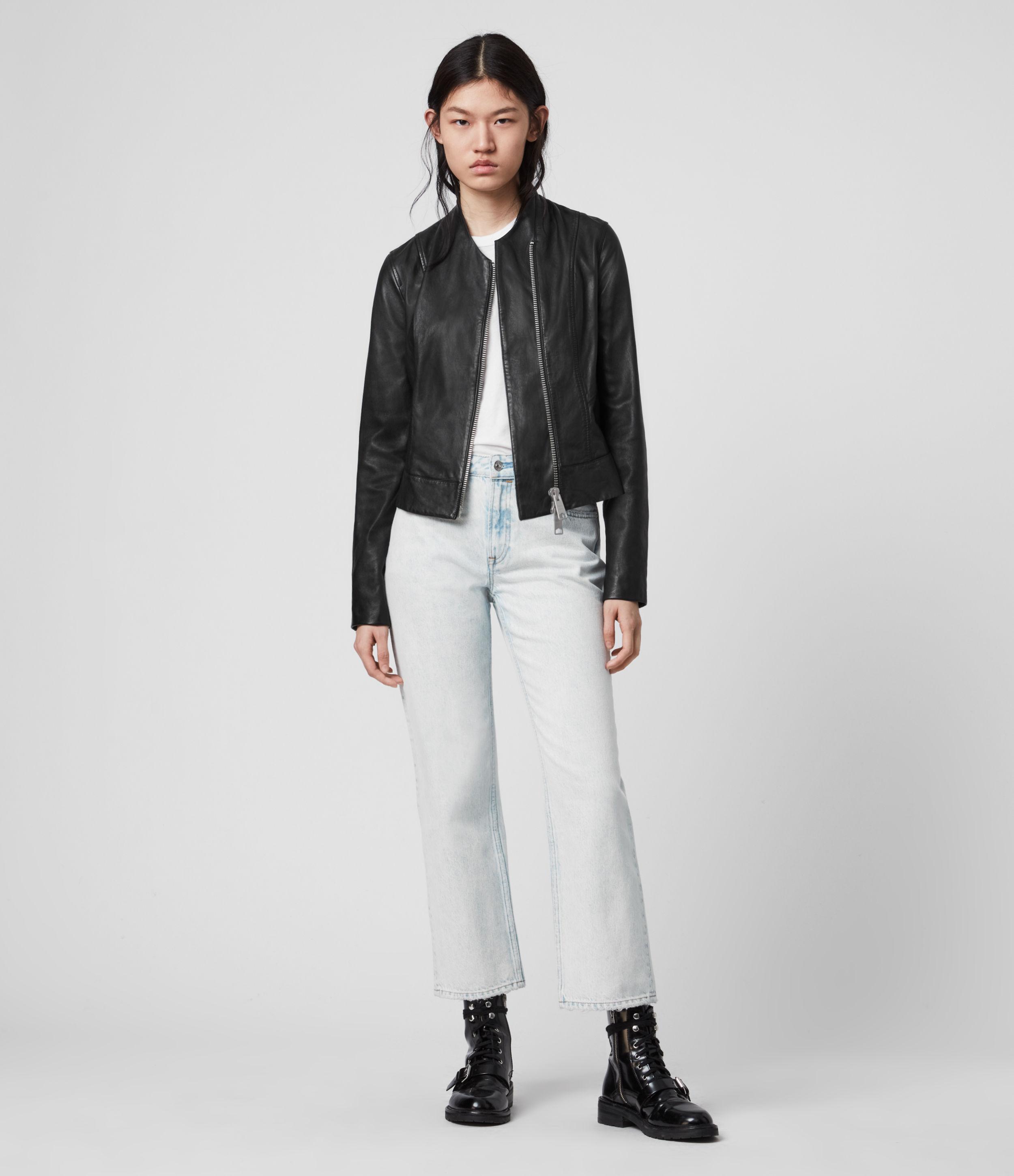 Allsaints jae leather blazer Clearance