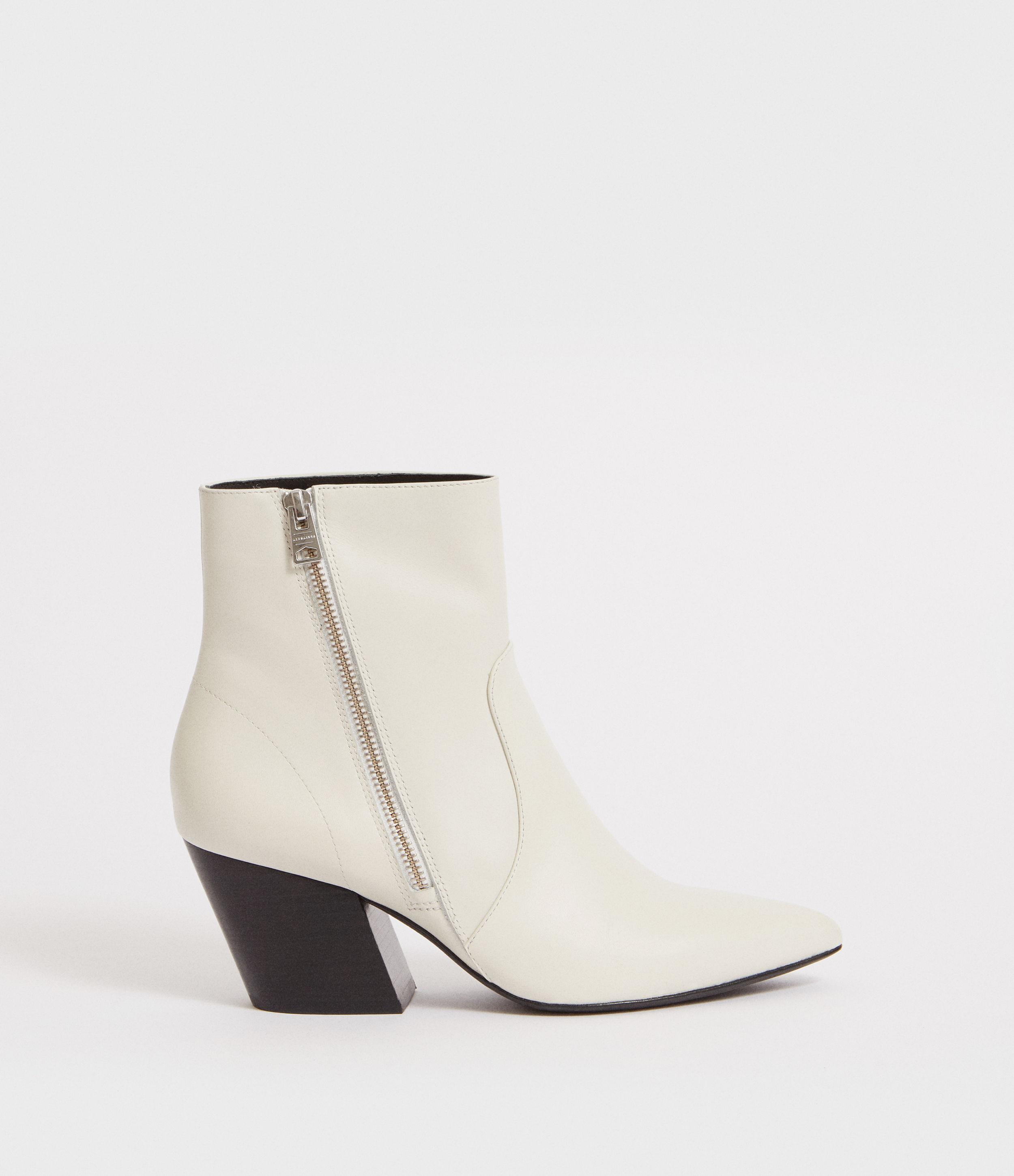 AllSaints Leather Aster Boot in White 