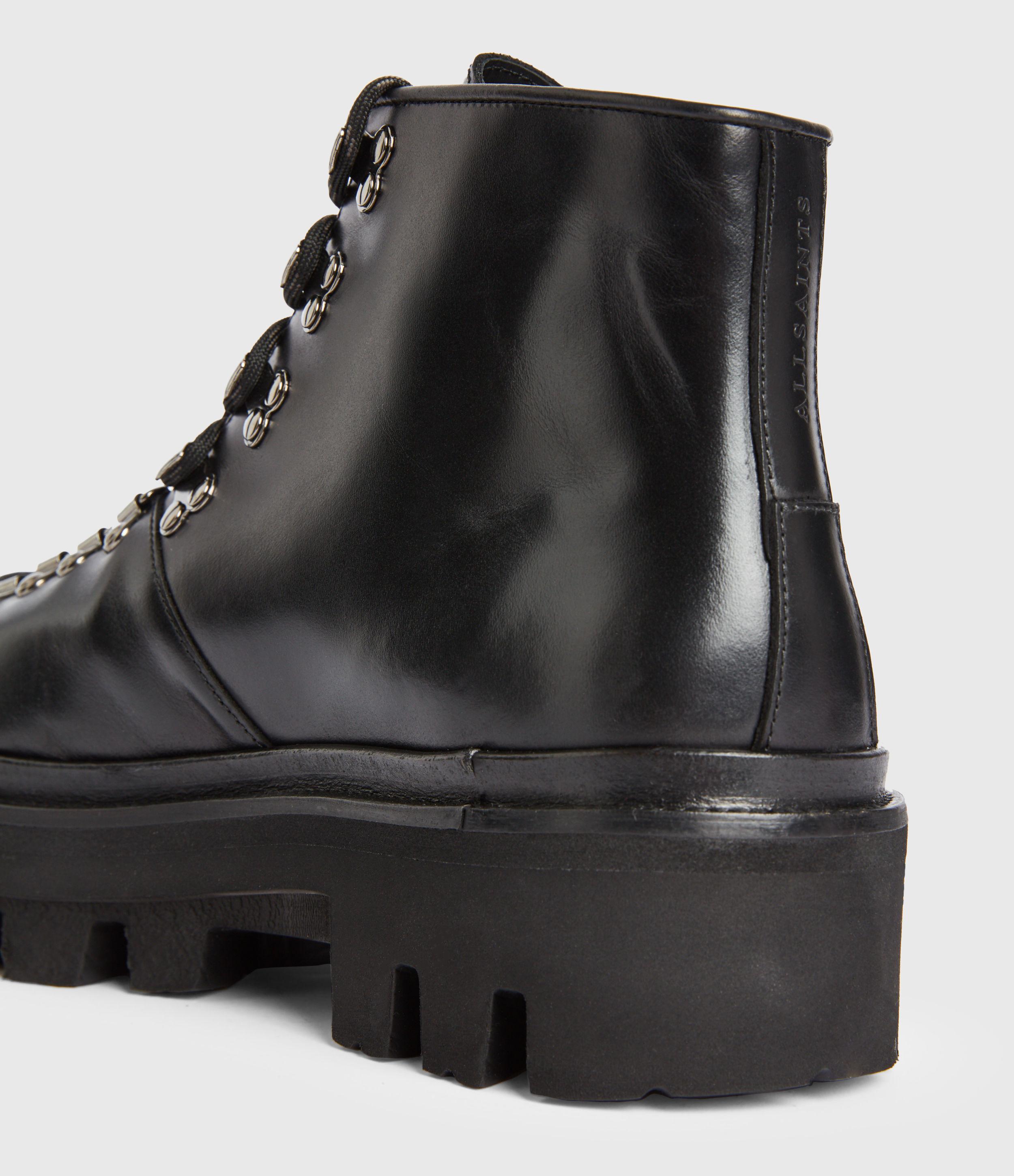 AllSaints Men s Isaac Leather Boots in Black for Men Lyst