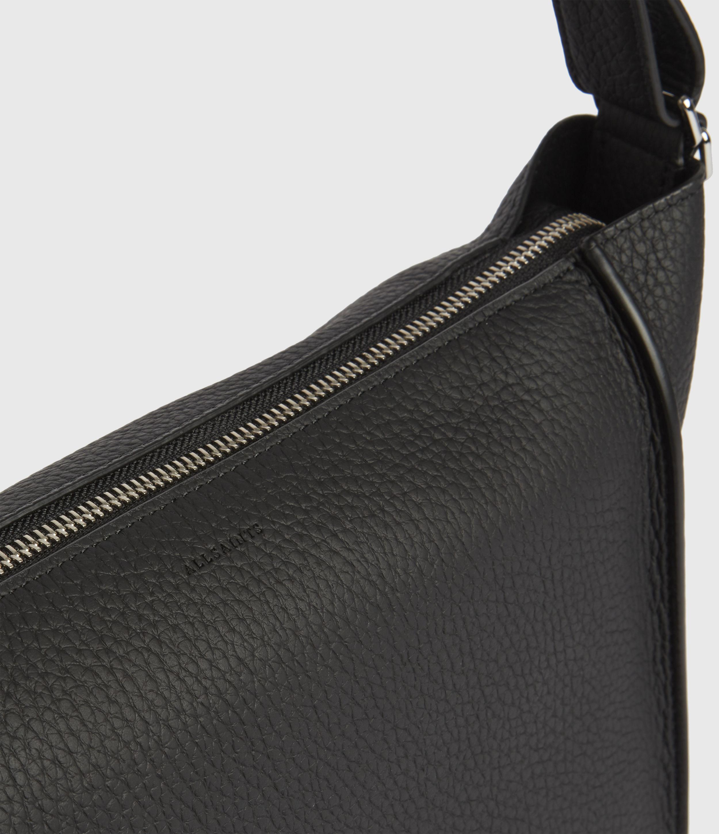 AllSaints Kita Leather Crossbody Bag in Black | Lyst
