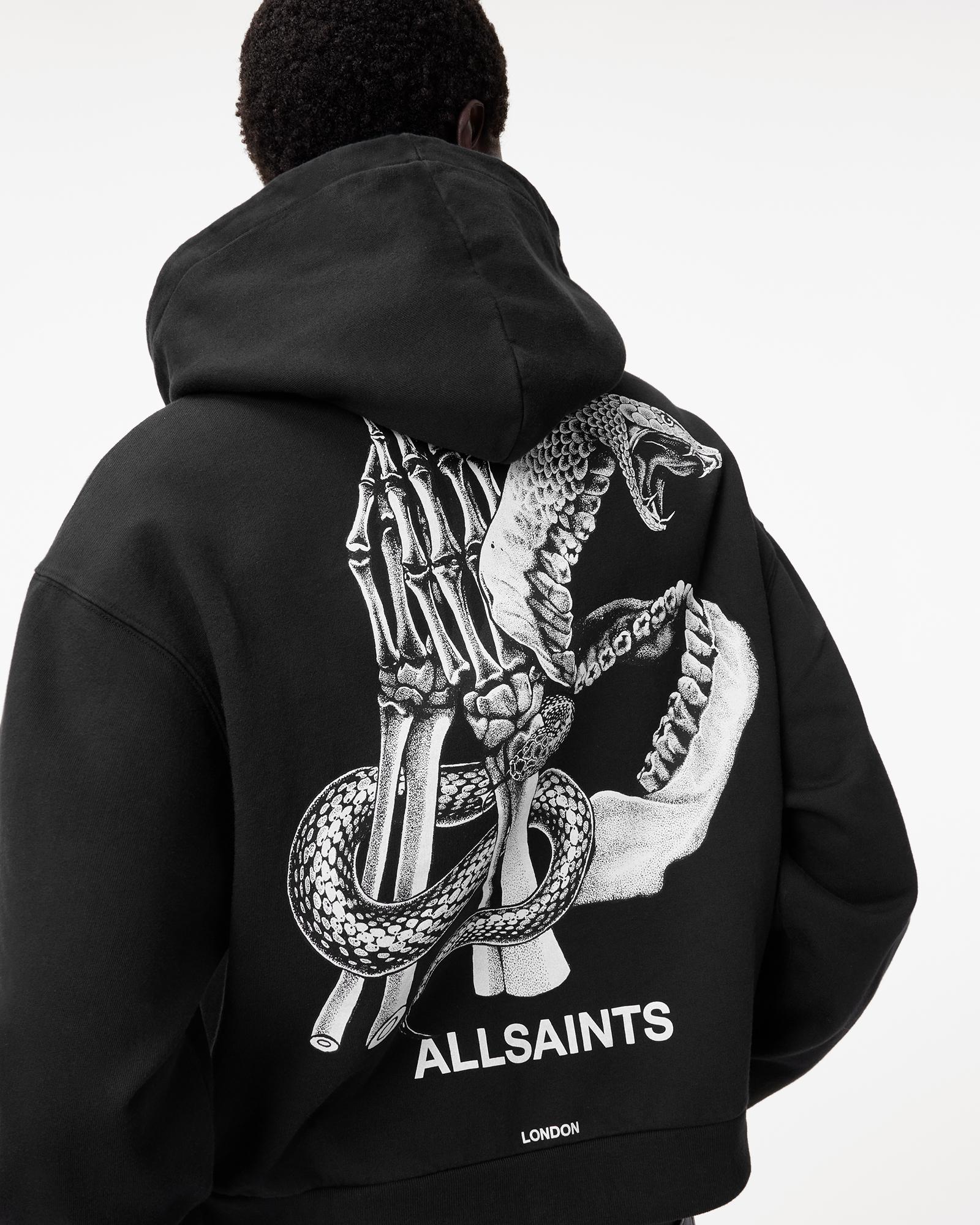 AllSaints Pippa Asp Logo Relaxed Fit Hoodie,, Washed in Black | Lyst