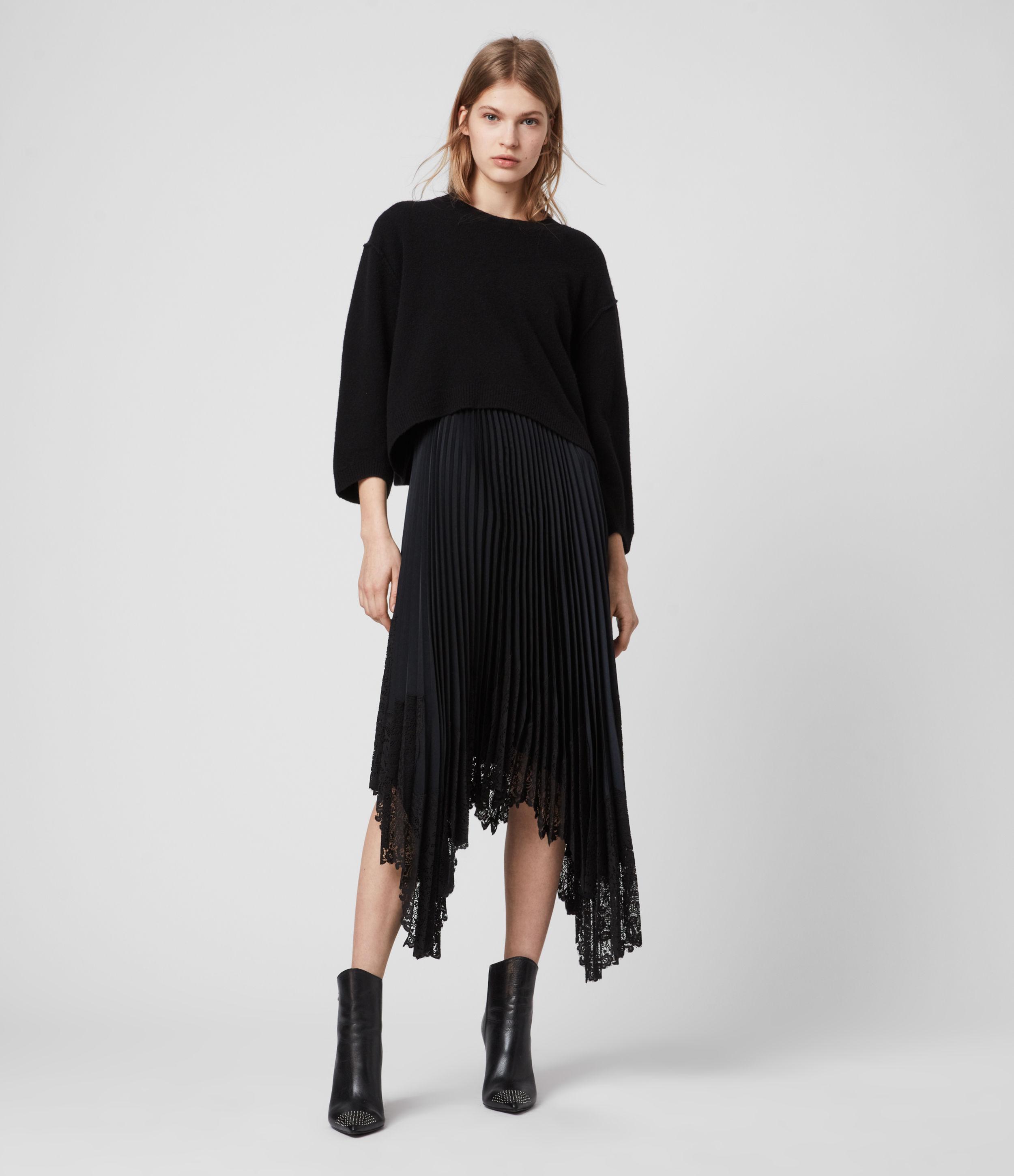 AllSaints Lace Aspyn 2-in-1 Dress in 