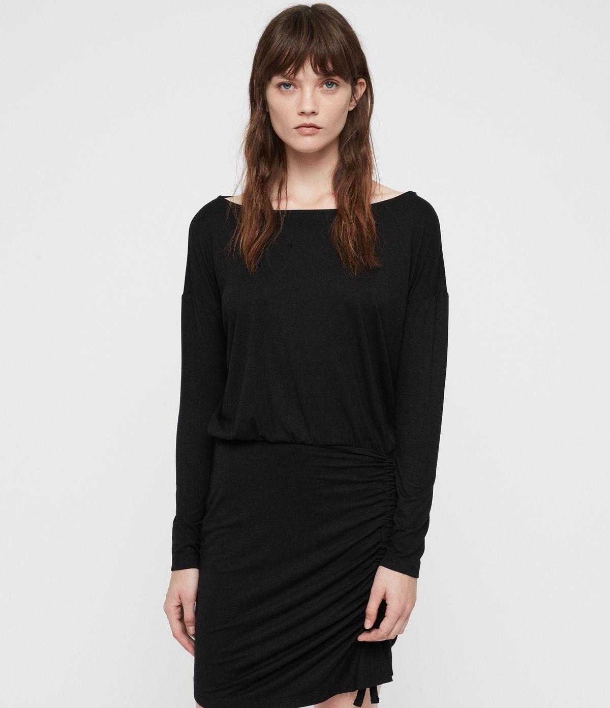 all saints ruched dress