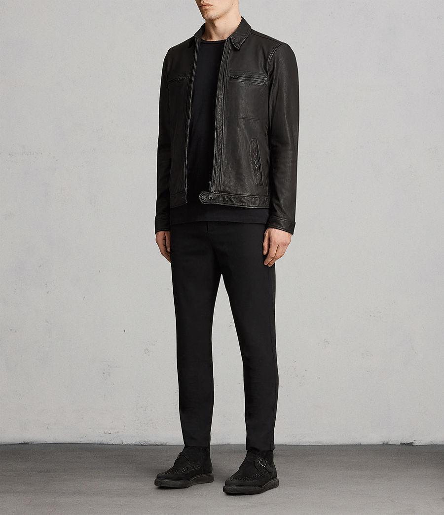AllSaints Lark Leather Jacket in Black for Men | Lyst Canada