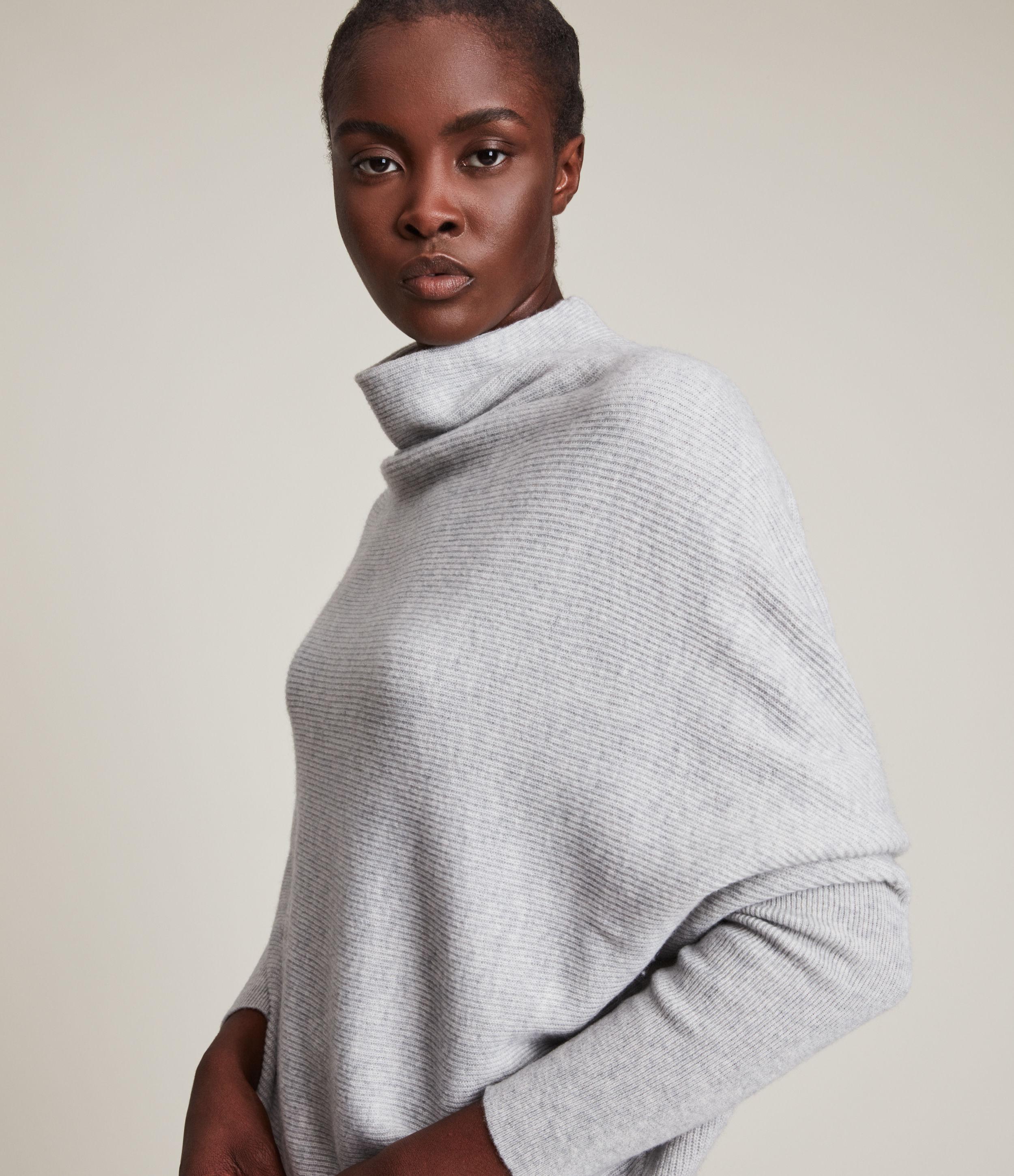 swear study different AllSaints Ridley Wool Cashmere Blend Jumper in Grey (Gray) | Lyst