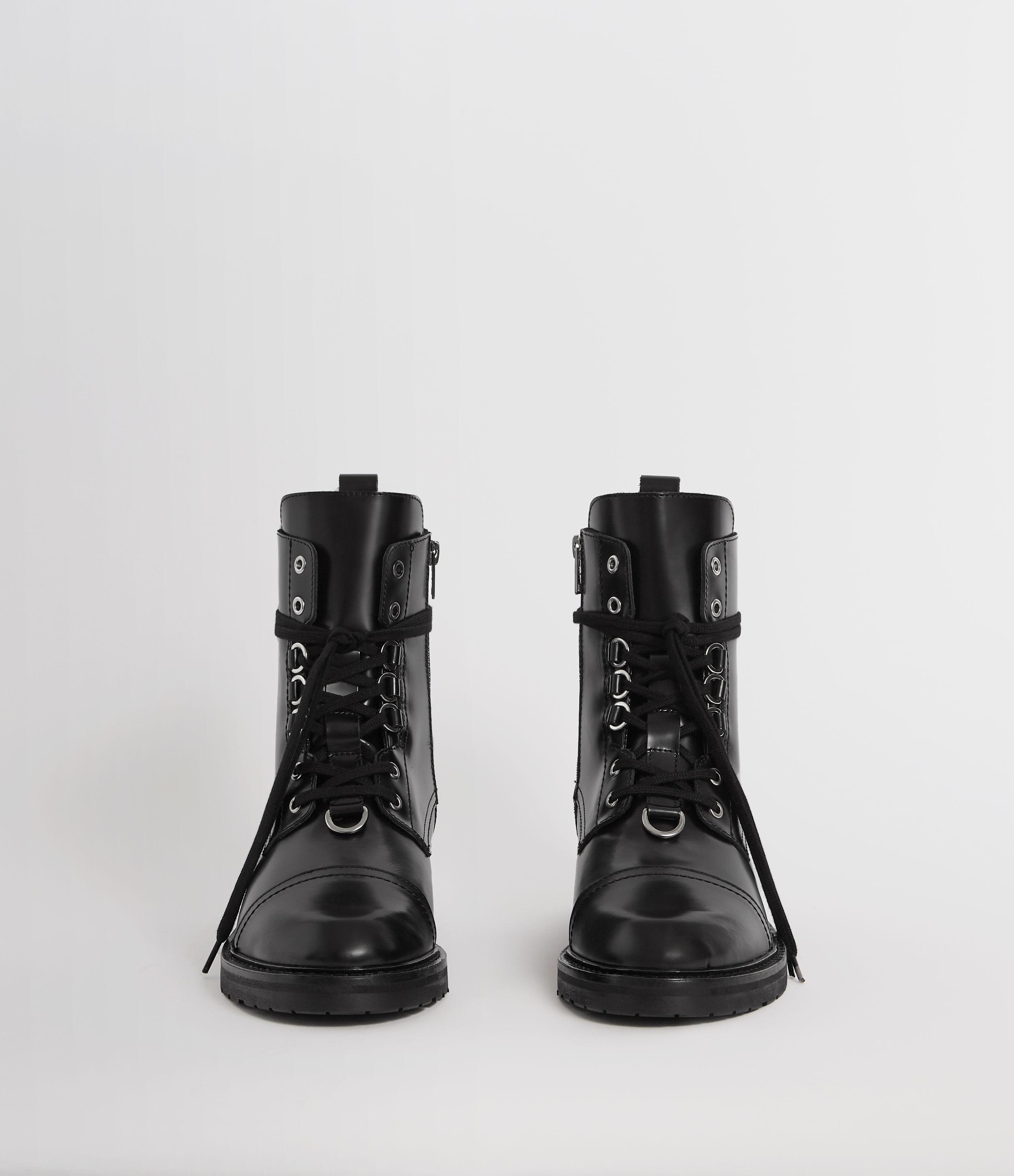 AllSaints Women's Leather Lira Boots in Black | Lyst