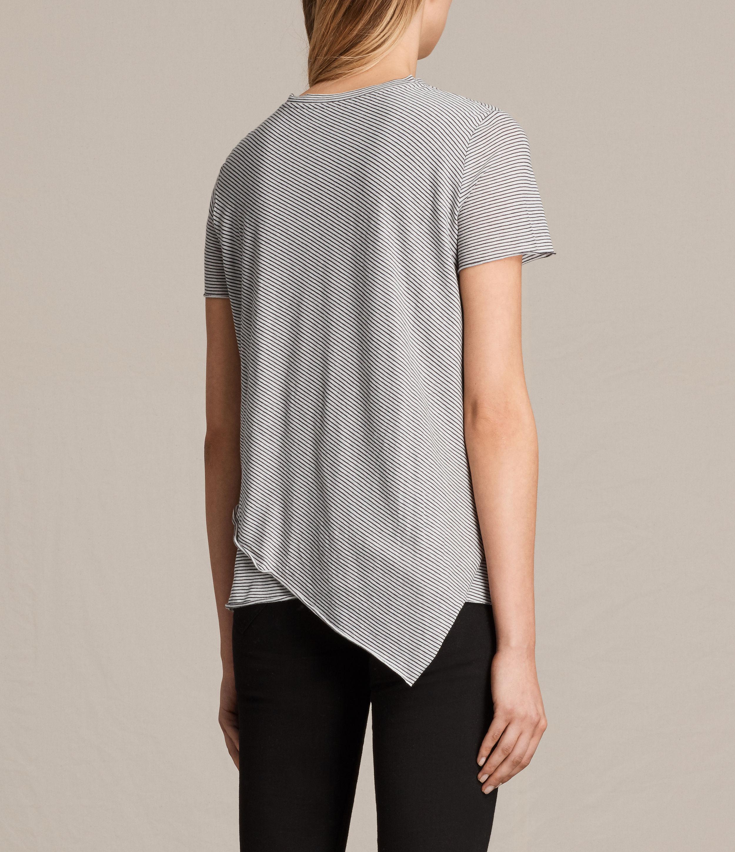 AllSaints Cotton Daisy Stripe Tee in 