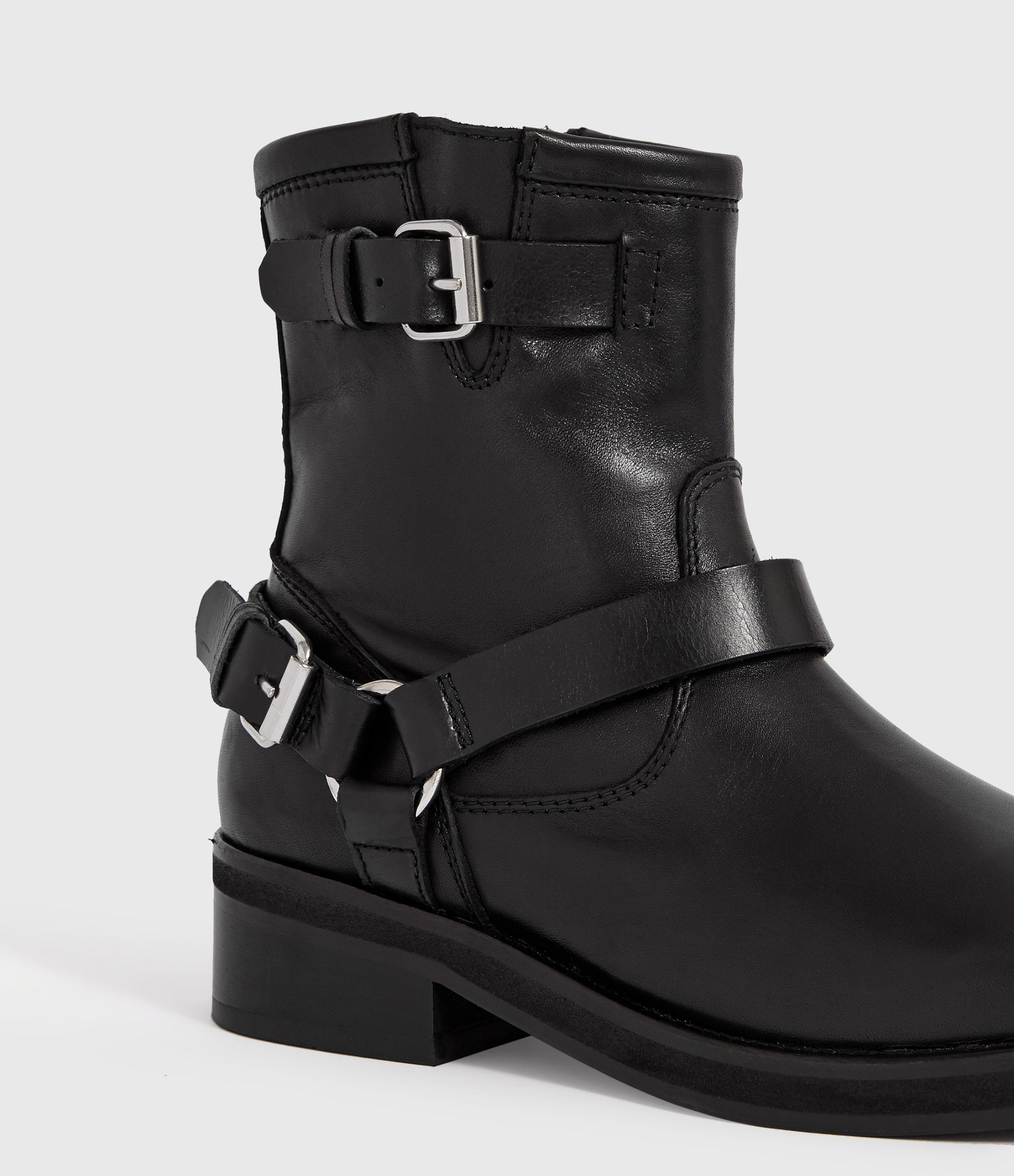 AllSaints Leather Roni Boot in Black - Lyst