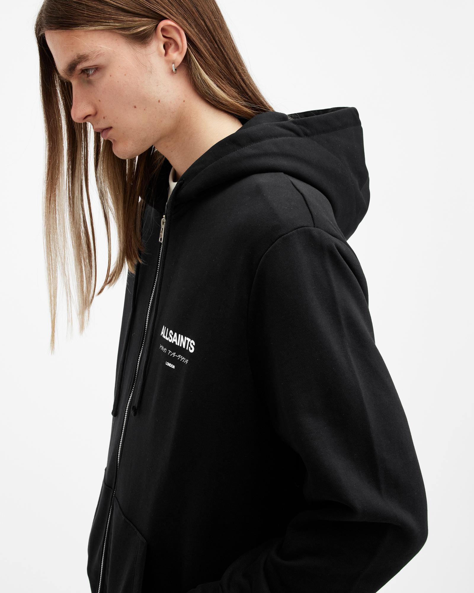 SWEAT-SHIRT HOMME ZIPPÉ CAPUCHE CLASSIC (62-062-0) - Black imprimé et