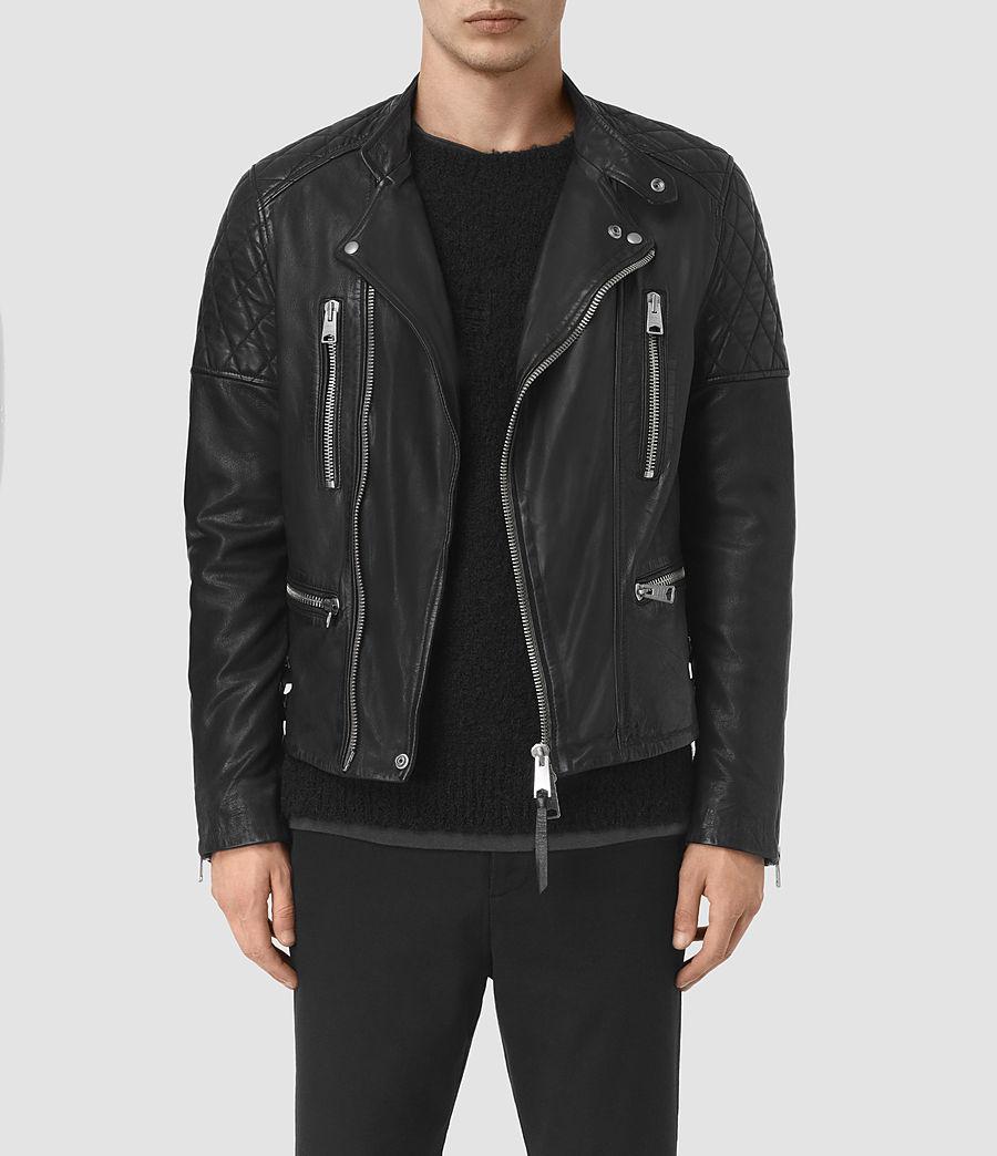 Lyst - Allsaints Slade Leather Biker Jacket in Black for Men