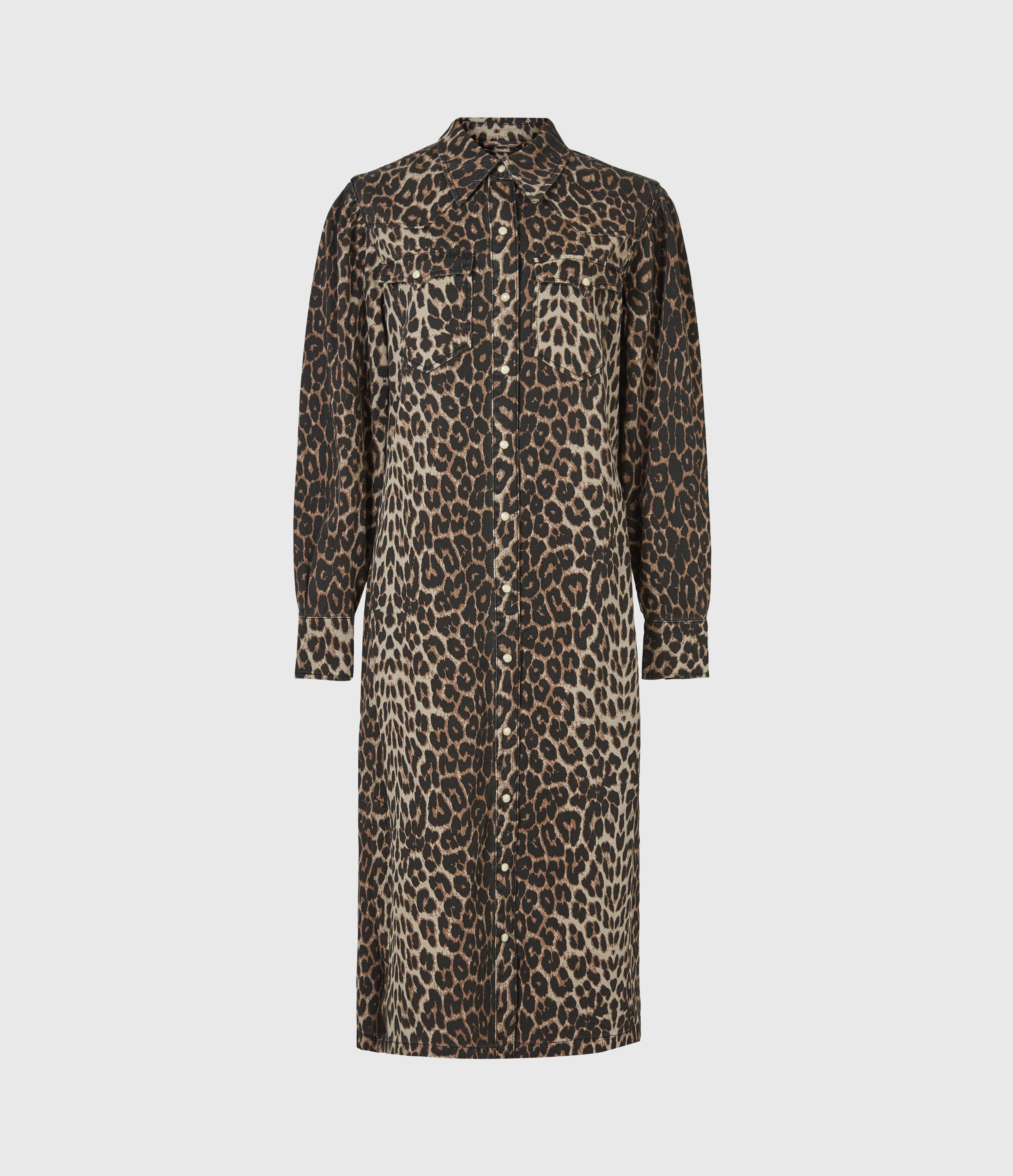AllSaints Ezra Animal Denim Dress | Lyst