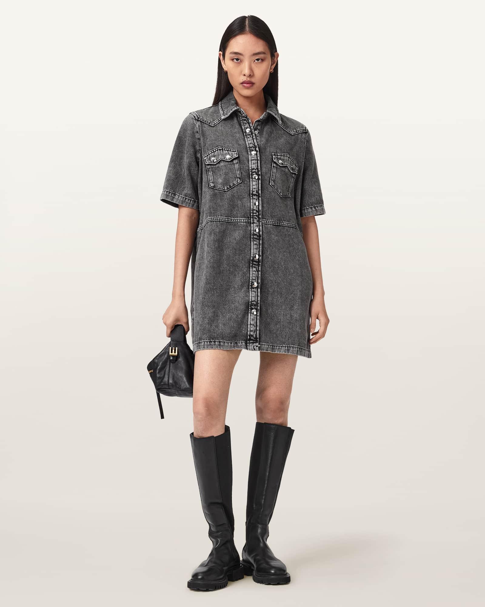 allsaints polly denim dress Polly Denim Dress