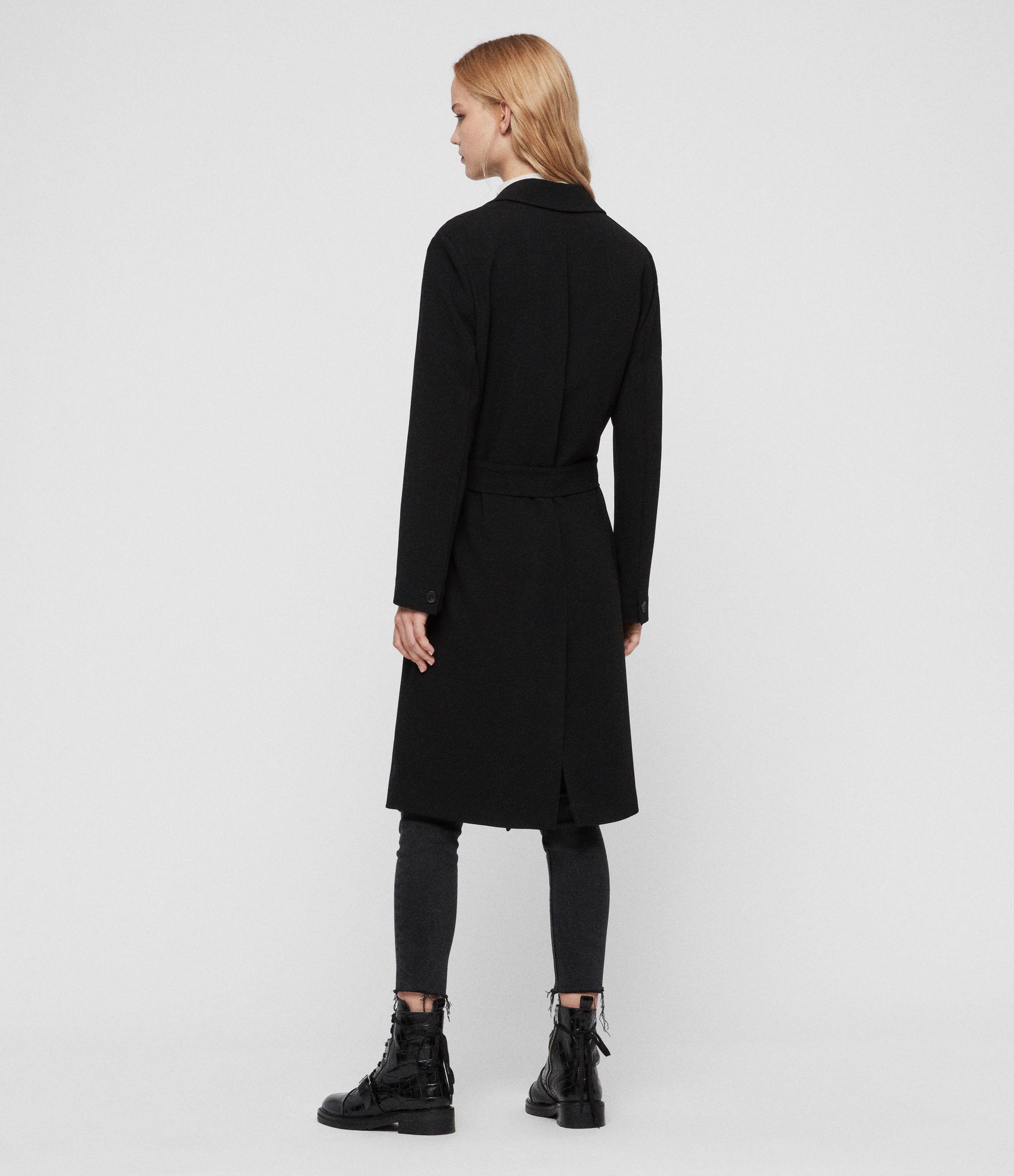 black lightweight duster jacket