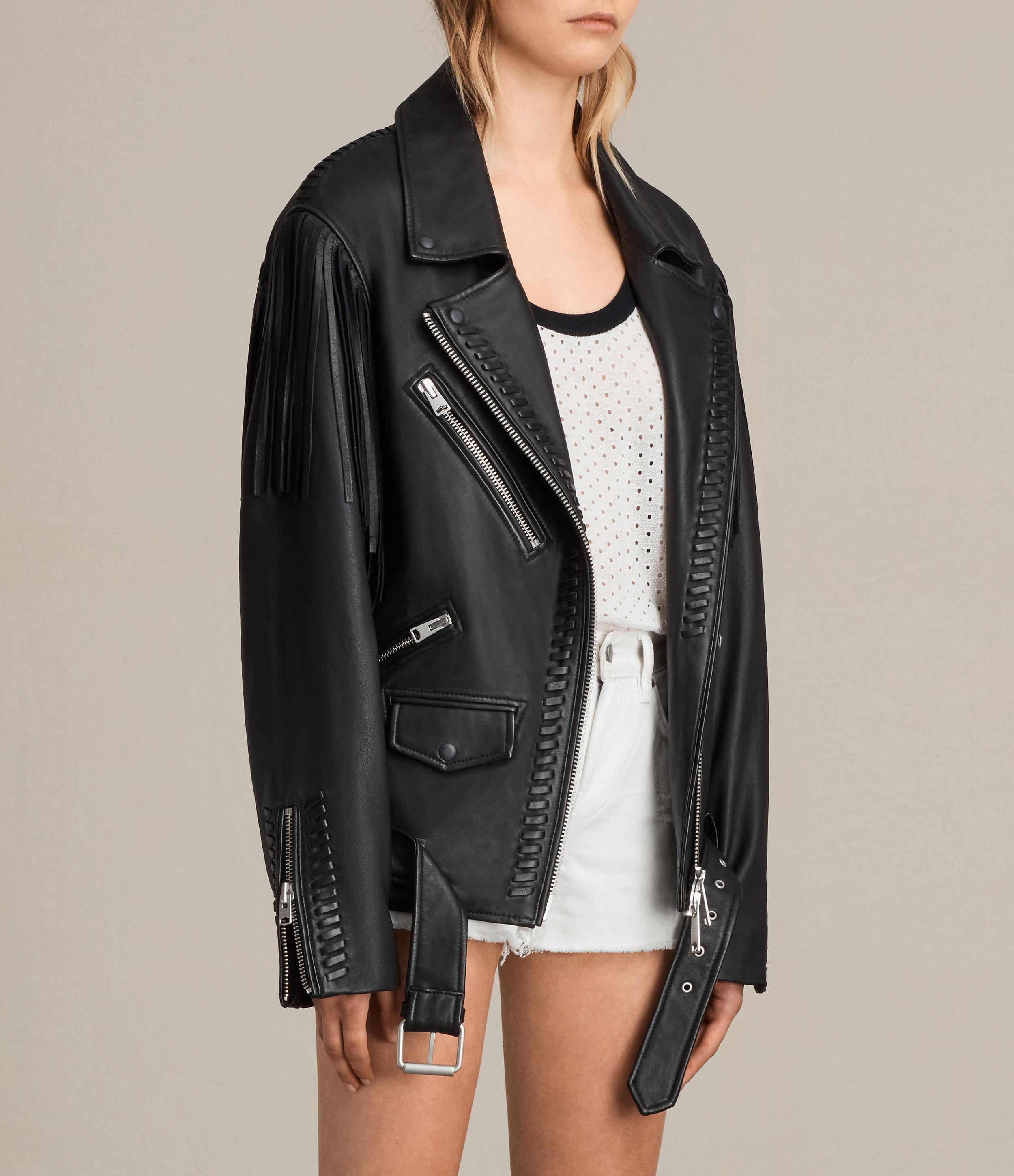 allsaints oversized leather jacket