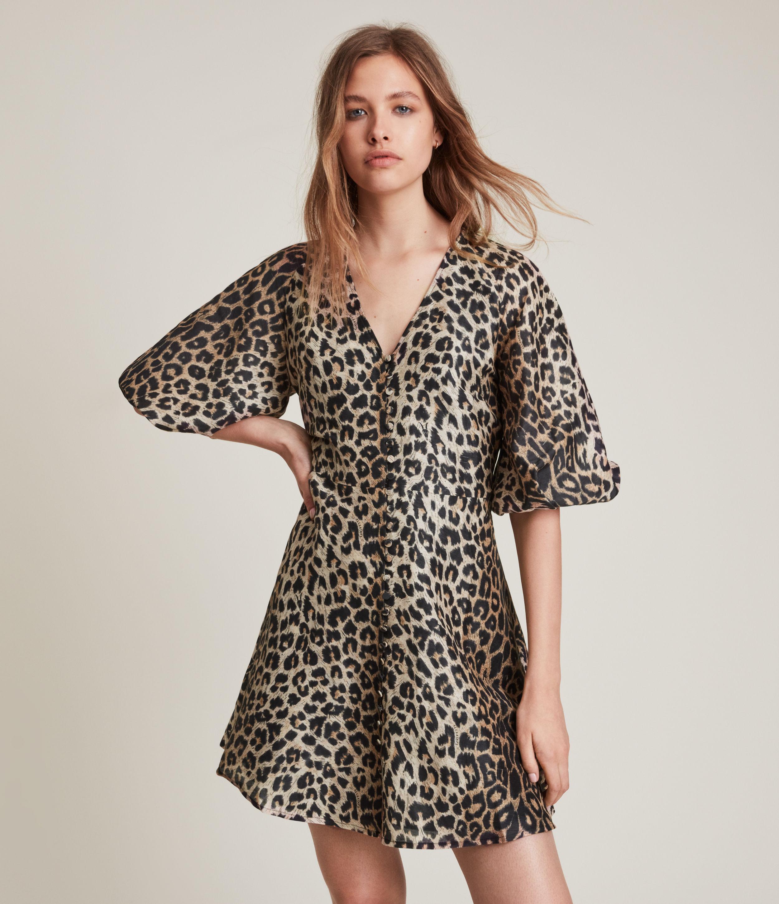 AllSaints Ilora Leppo Linen Blend Dress 