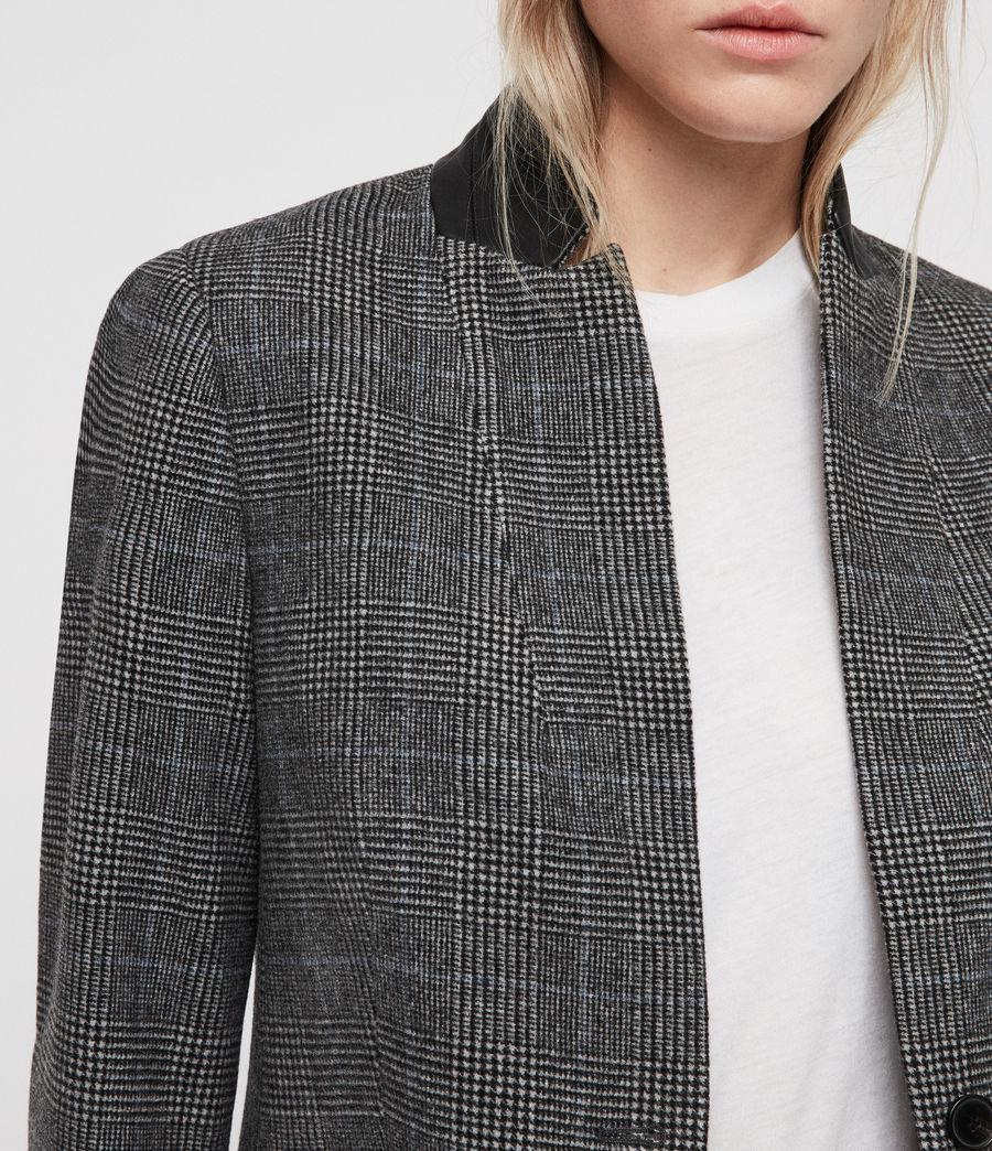 leni check coat