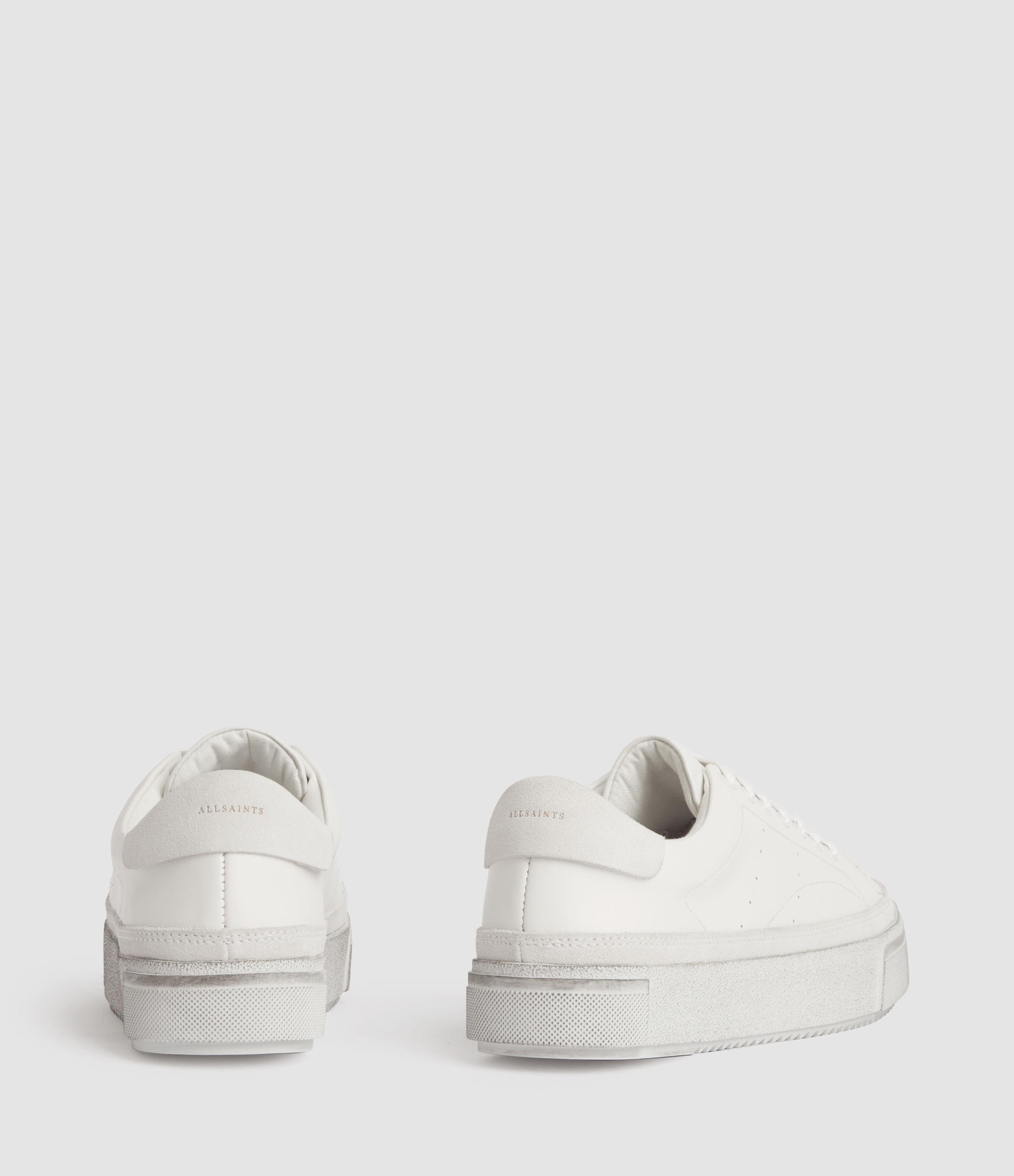 AllSaints Women's Leather Cow Trish Trainers in Chalk White (White) - Lyst