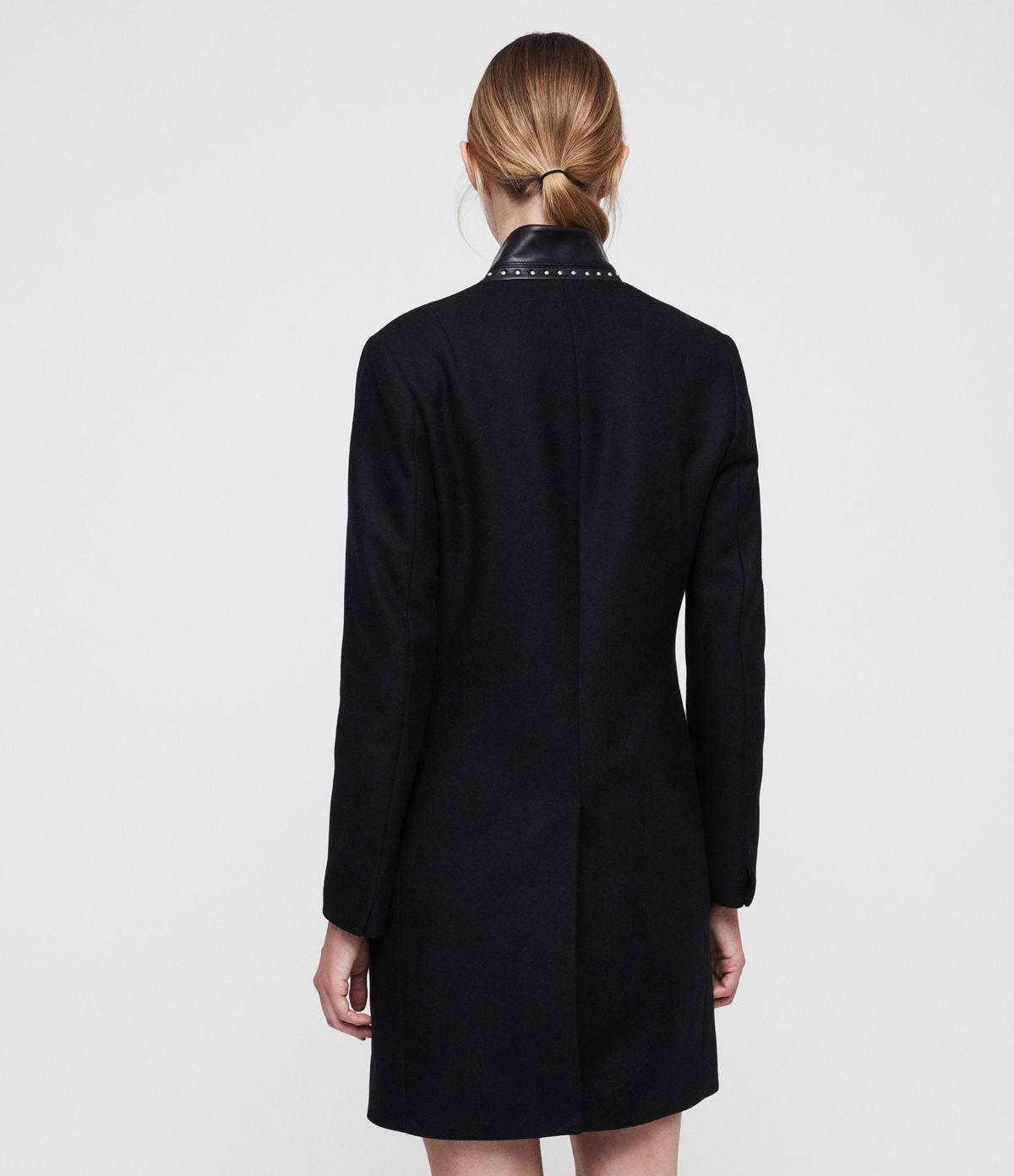 allsaints leni stud coat