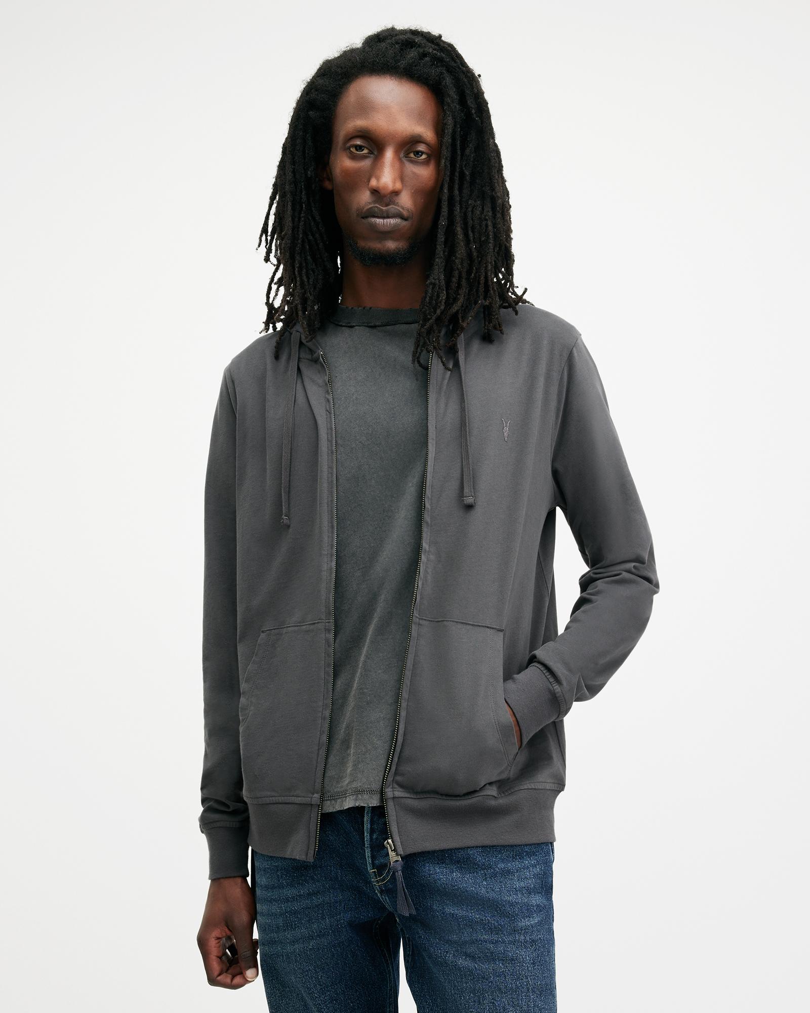 Sweat à capuche zippé Essentials+ Tape Homme | Medium Gray Heather