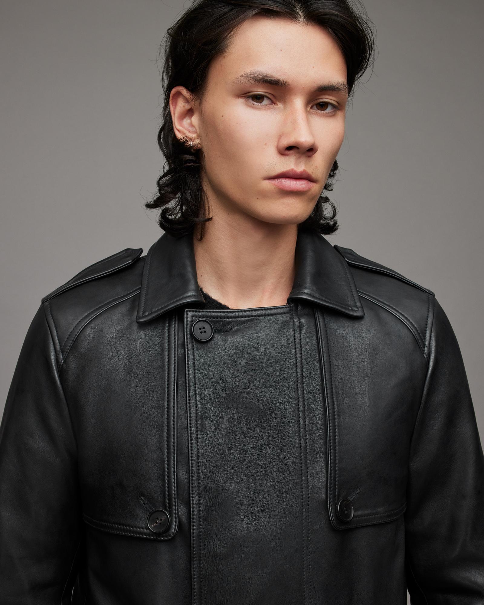 Lyst All Saints Trench Coat Mens Leather Coat Trench All Saints