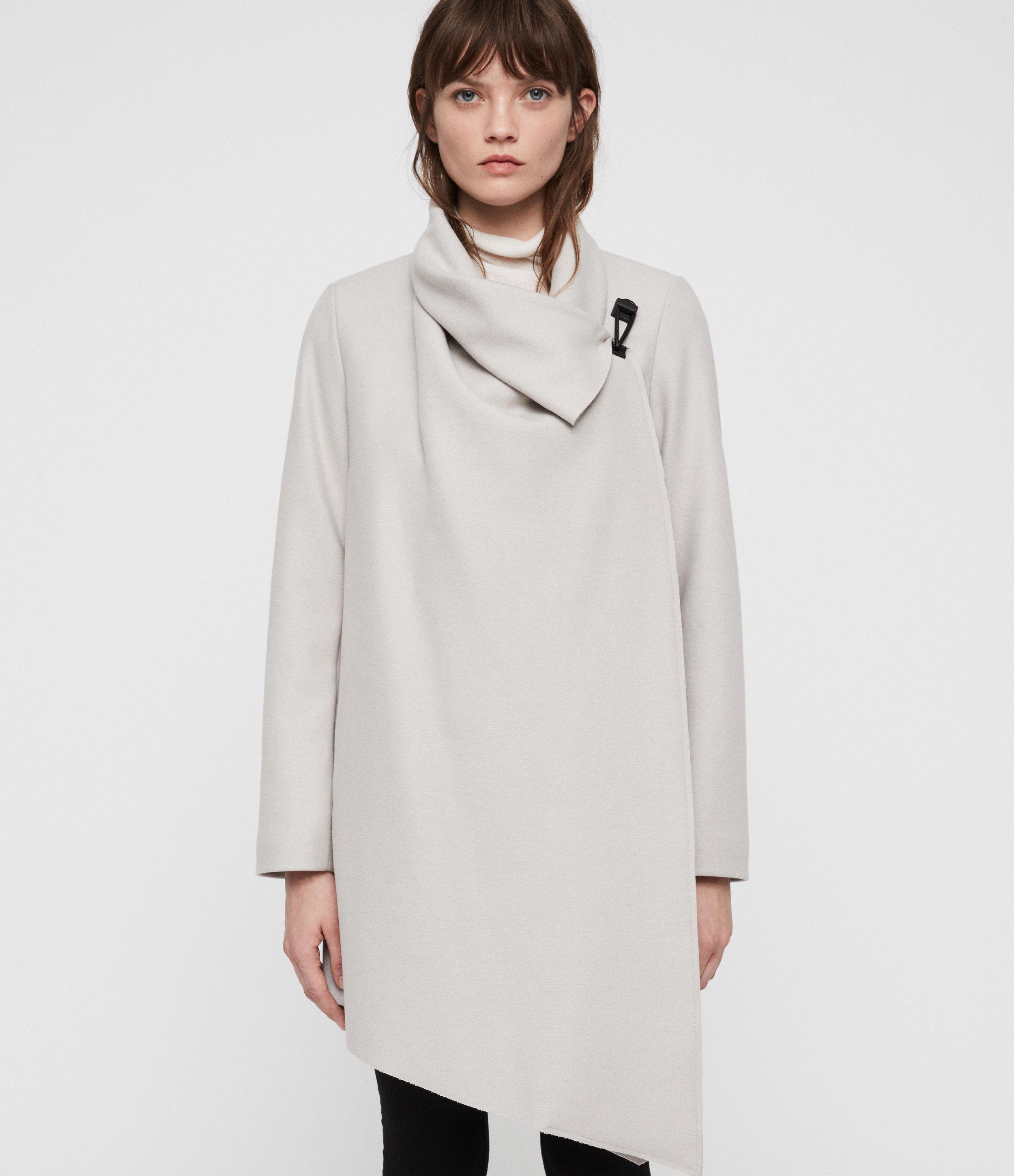 all saints city monument coat grey