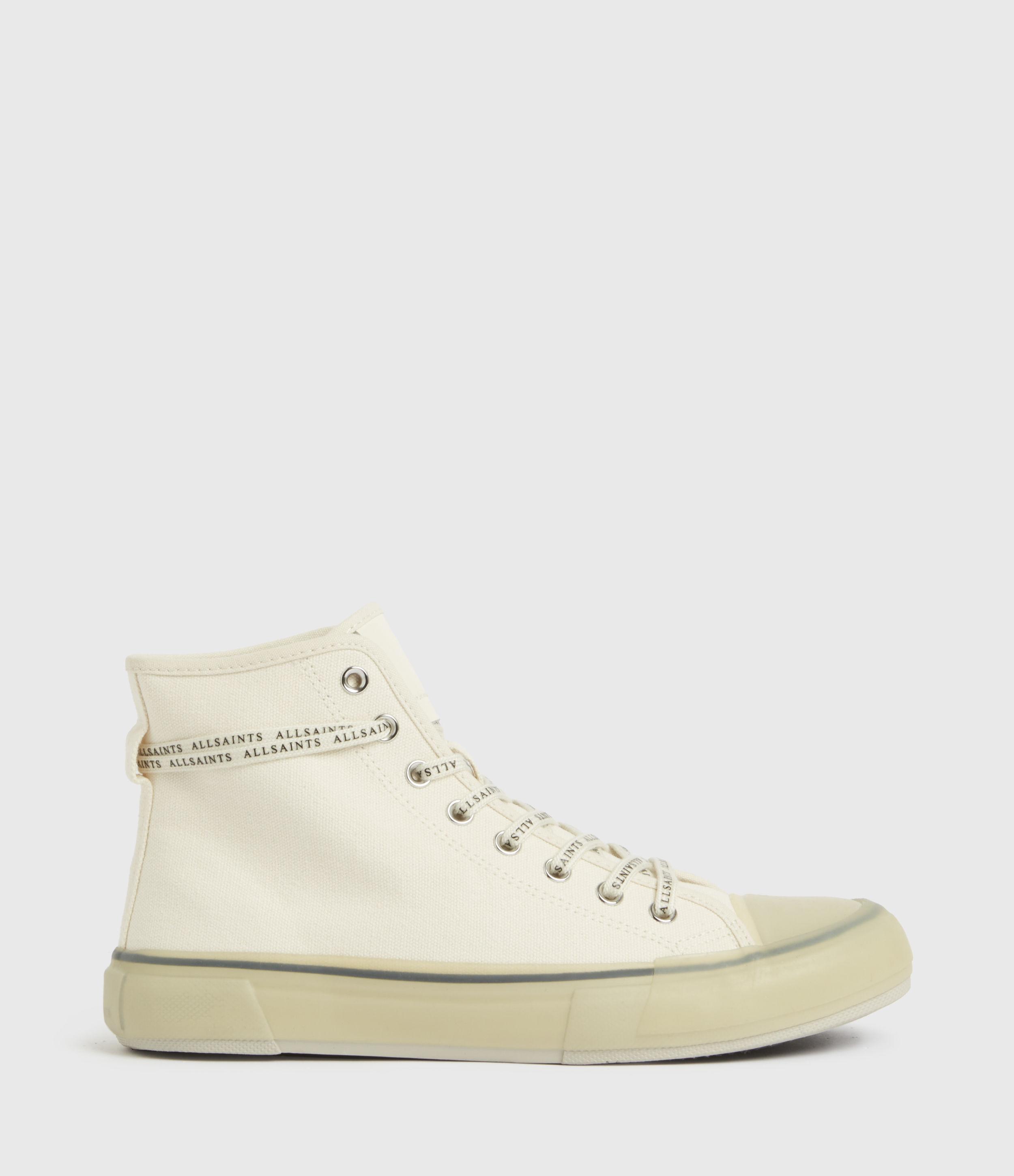 AllSaints Jaxal High Top Canvas Sneakers in White Lyst