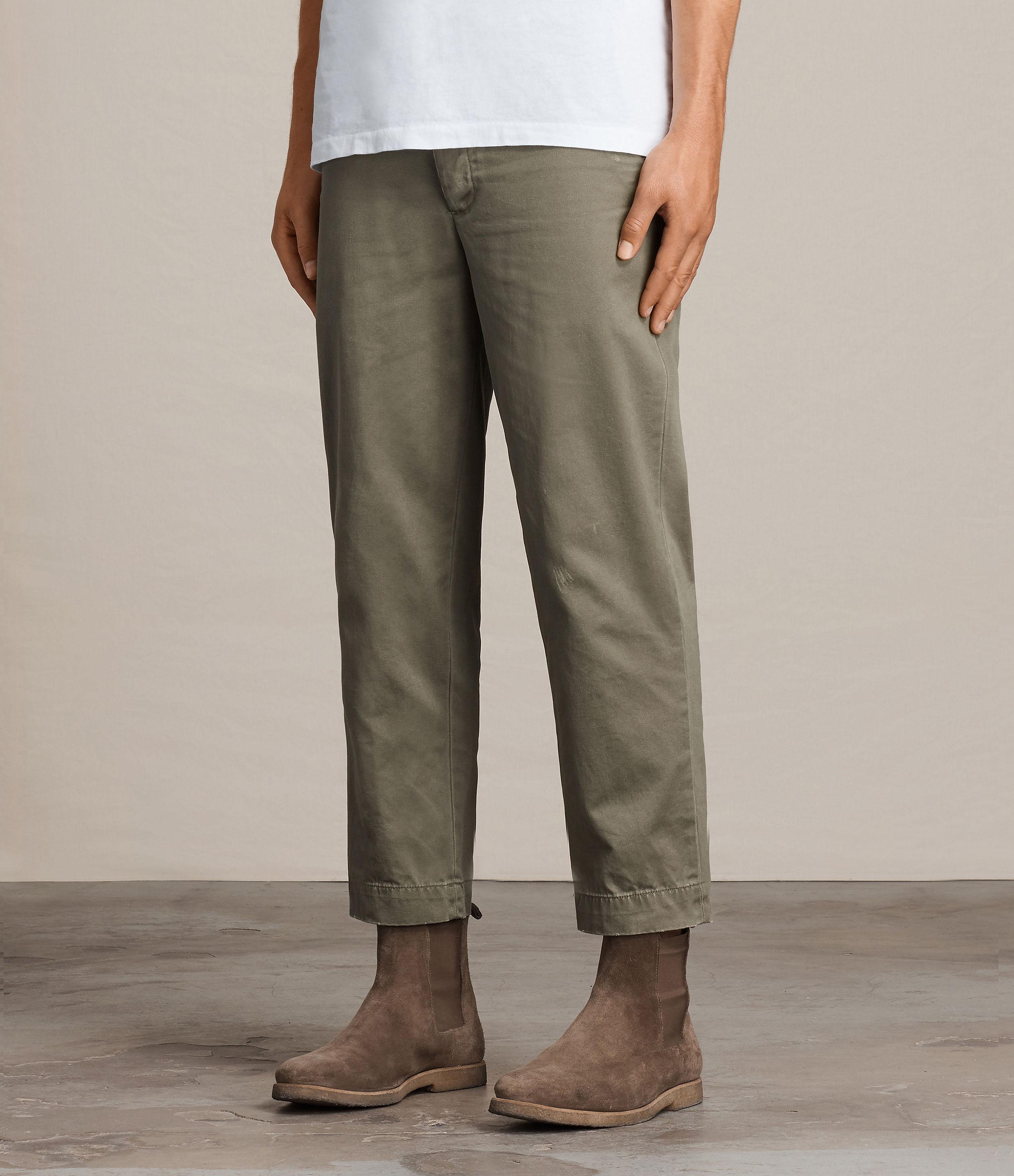AllSaints Cotton Corp Chino in Khaki 