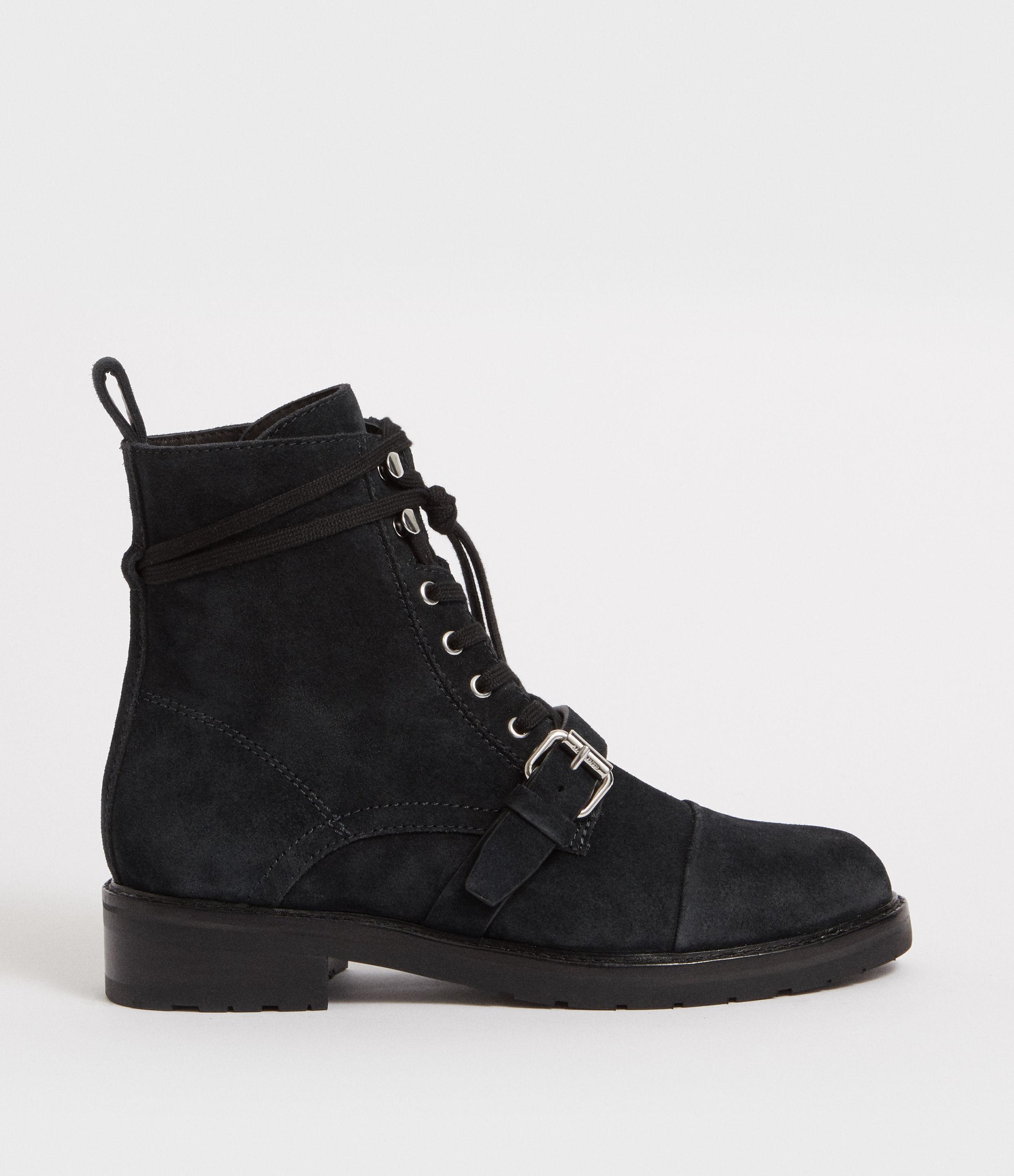 AllSaints Donita Suede Boot in Gray - Lyst