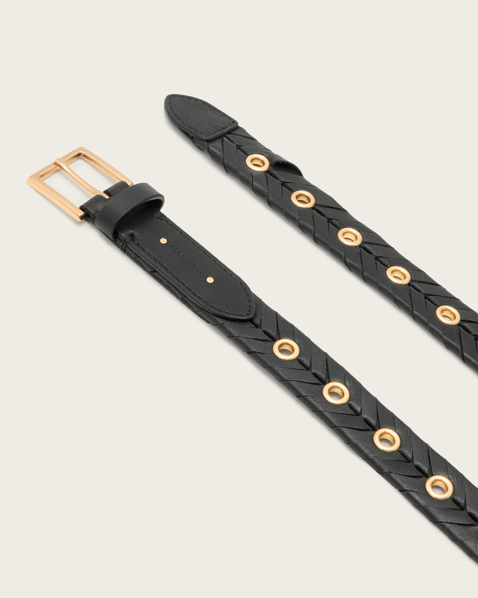 AllSaints Alice Eyelet Woven Leather Belt | Lyst