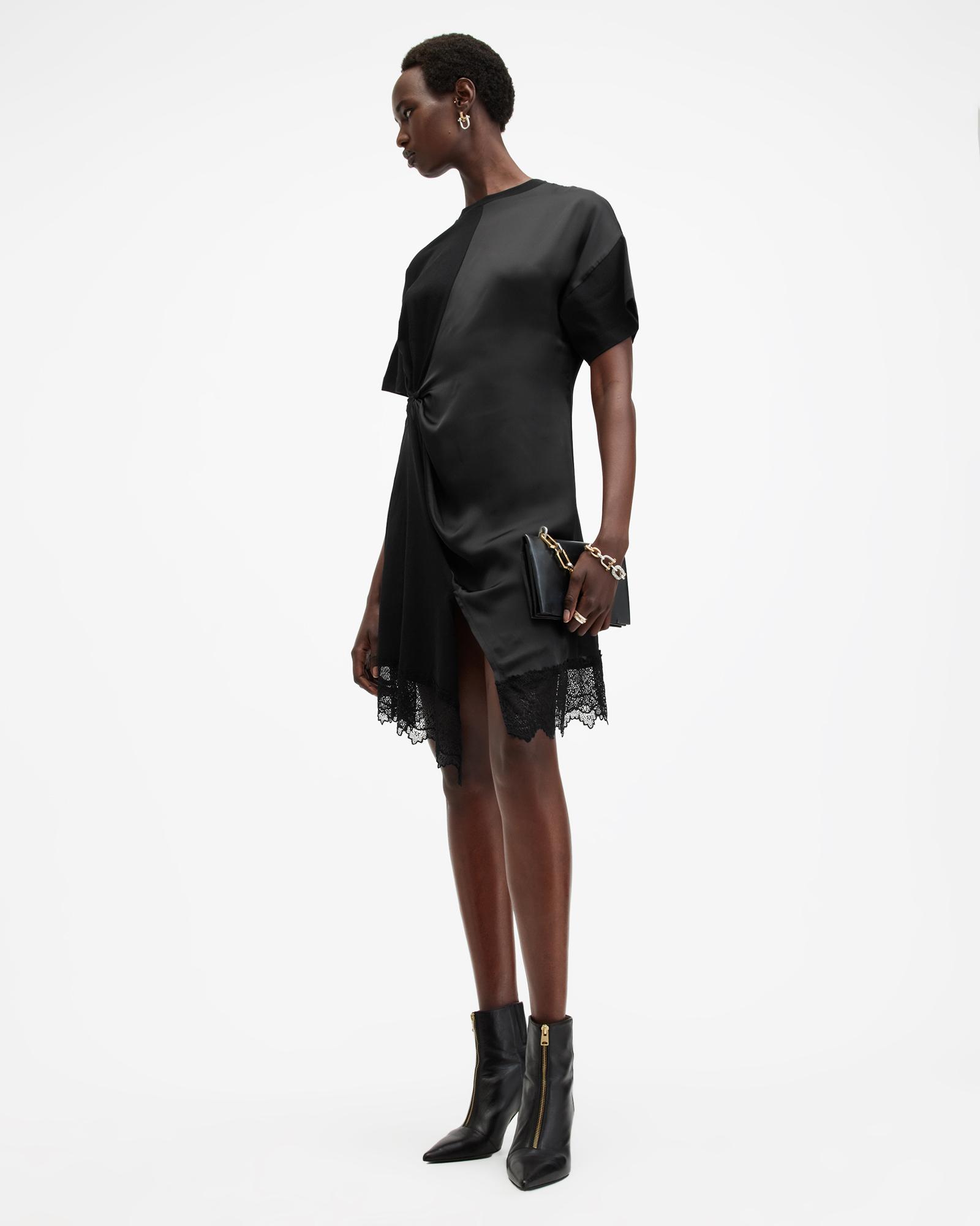 Lana All Saints Heart Dress AllSaints Lana Lace Trim Mini T-Shirt