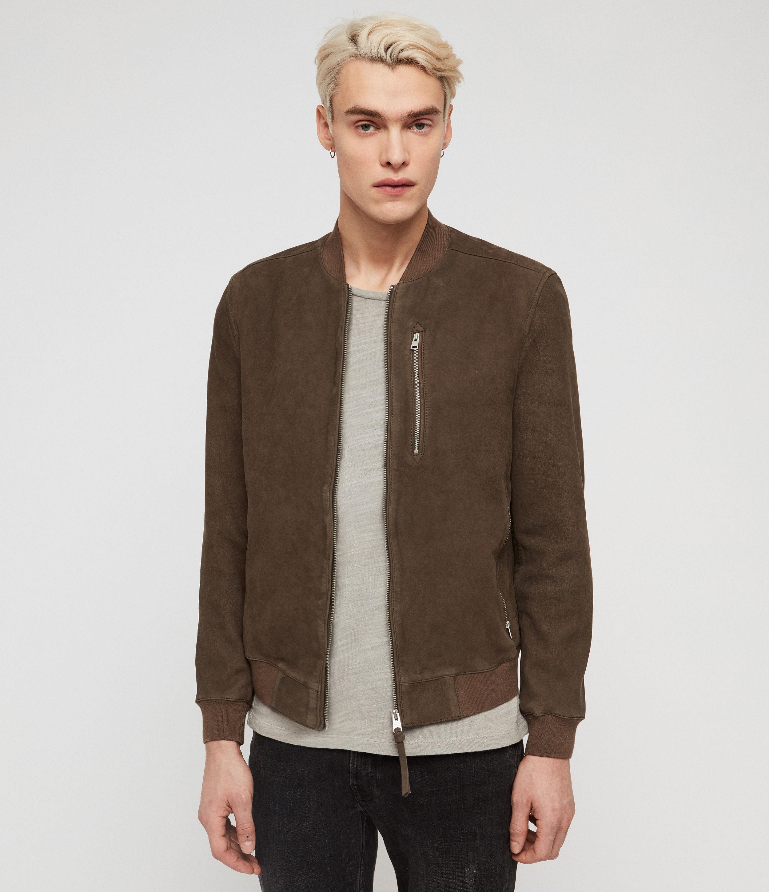 AllSaints Stones Suede Bomber Jacket 