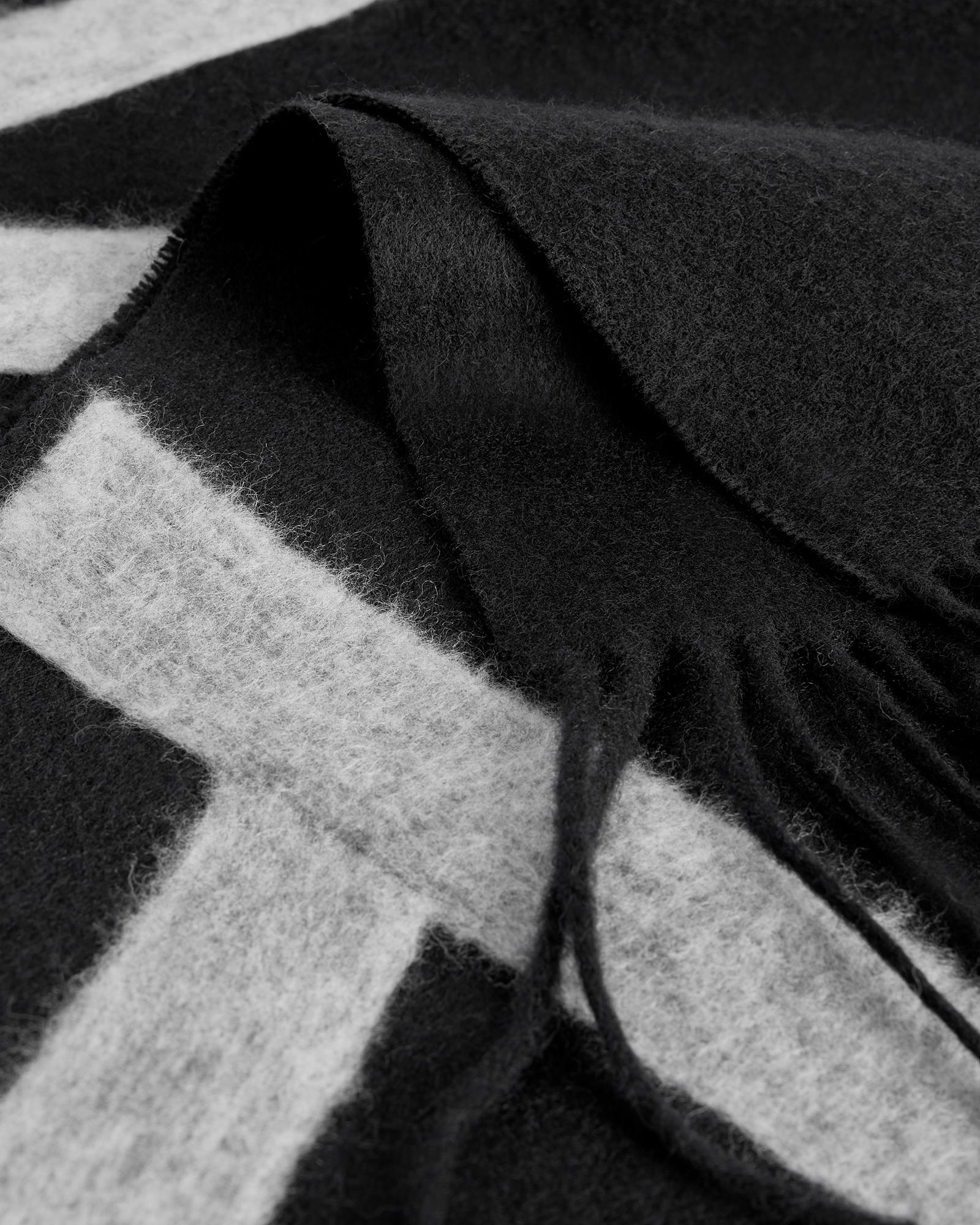 AllSaints Rae Logo Scarf, in Black | Lyst