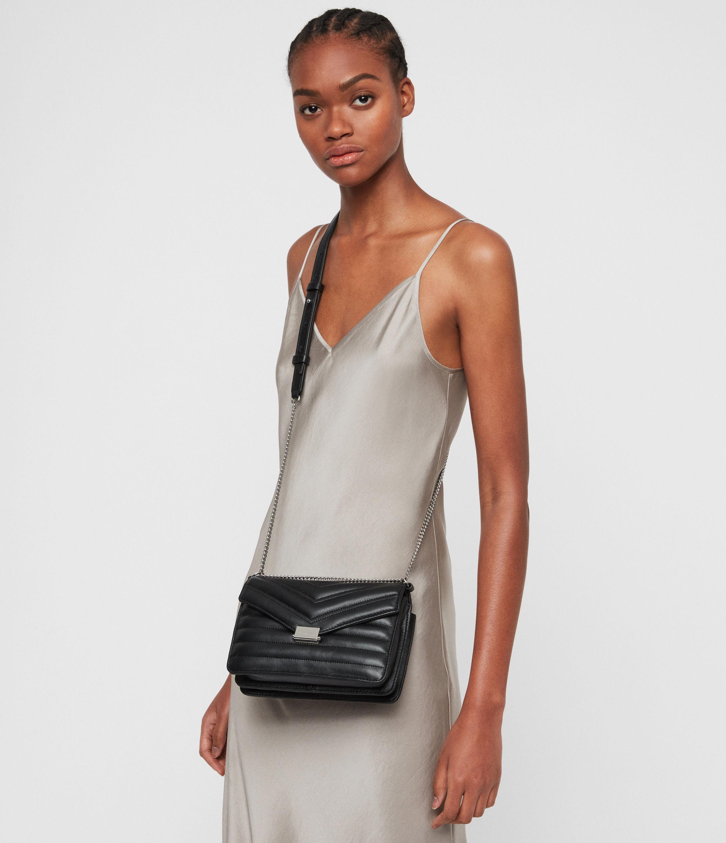 Allsaints justine quilted leather crossbody sale