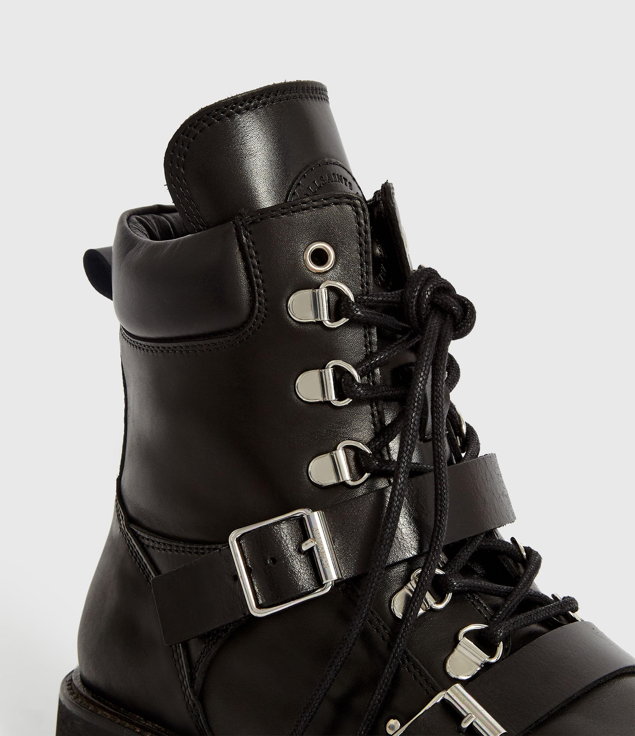 AllSaints Leather Noa Boot in Black - Lyst