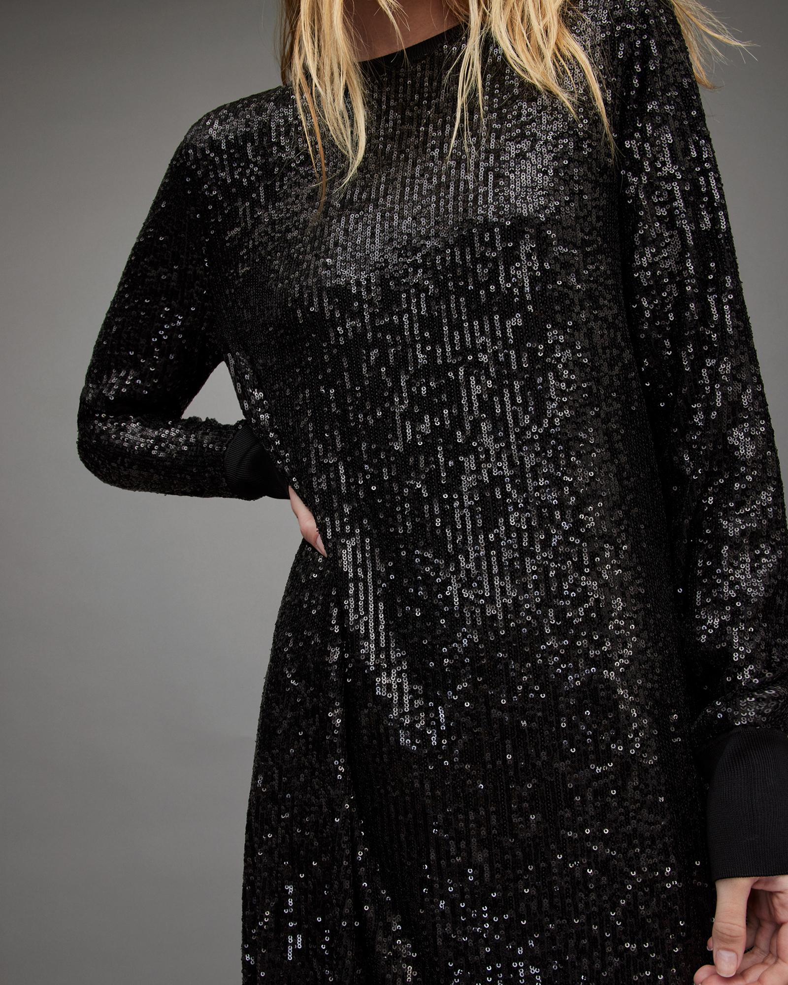 green emerald velvet dress New Orleans Saints Sparkly Sequin Dress – Bombshell Boutique LV main image 0