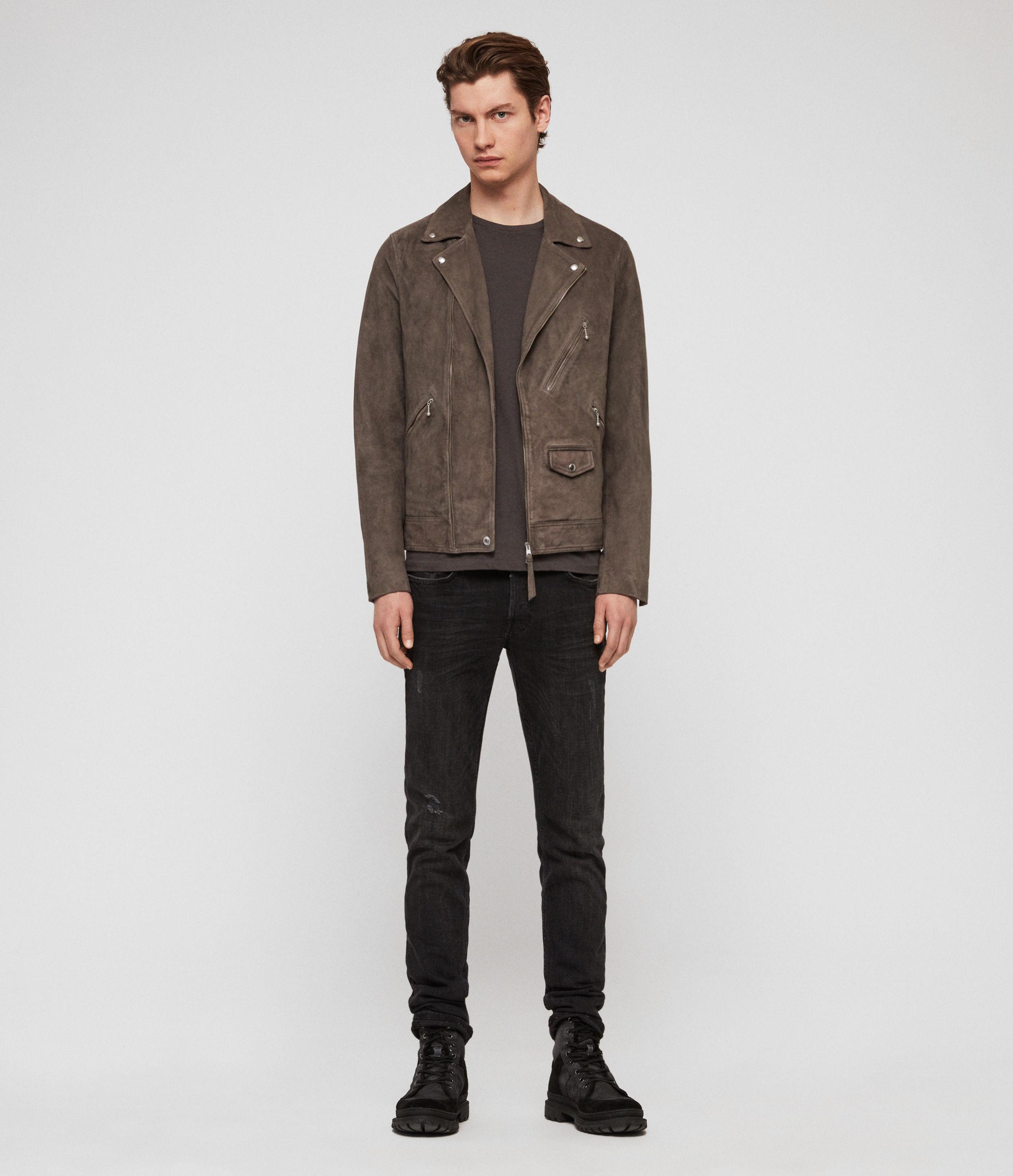 holt suede biker jacket