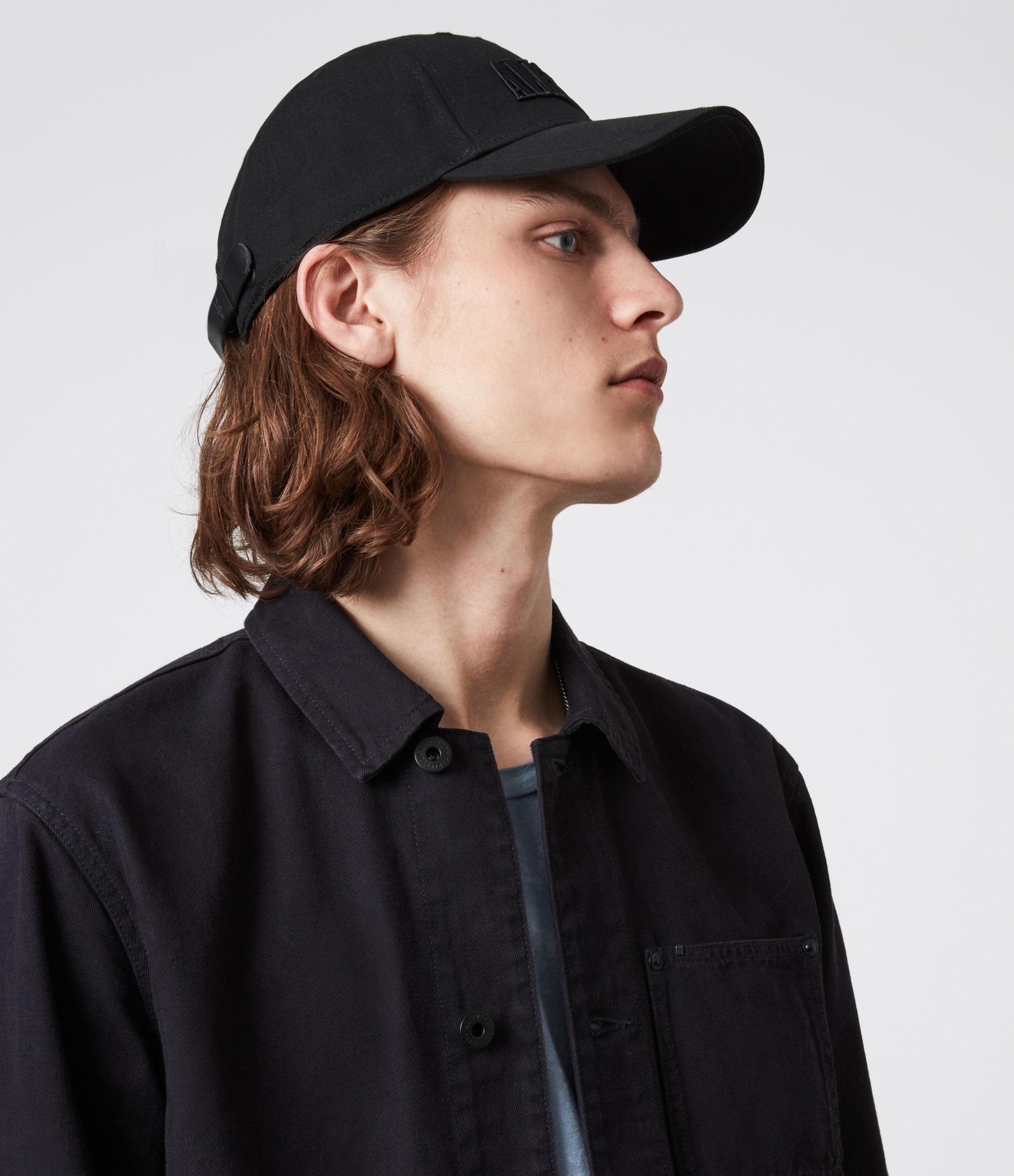 AllSaints Leather Oppose Cap in Black 