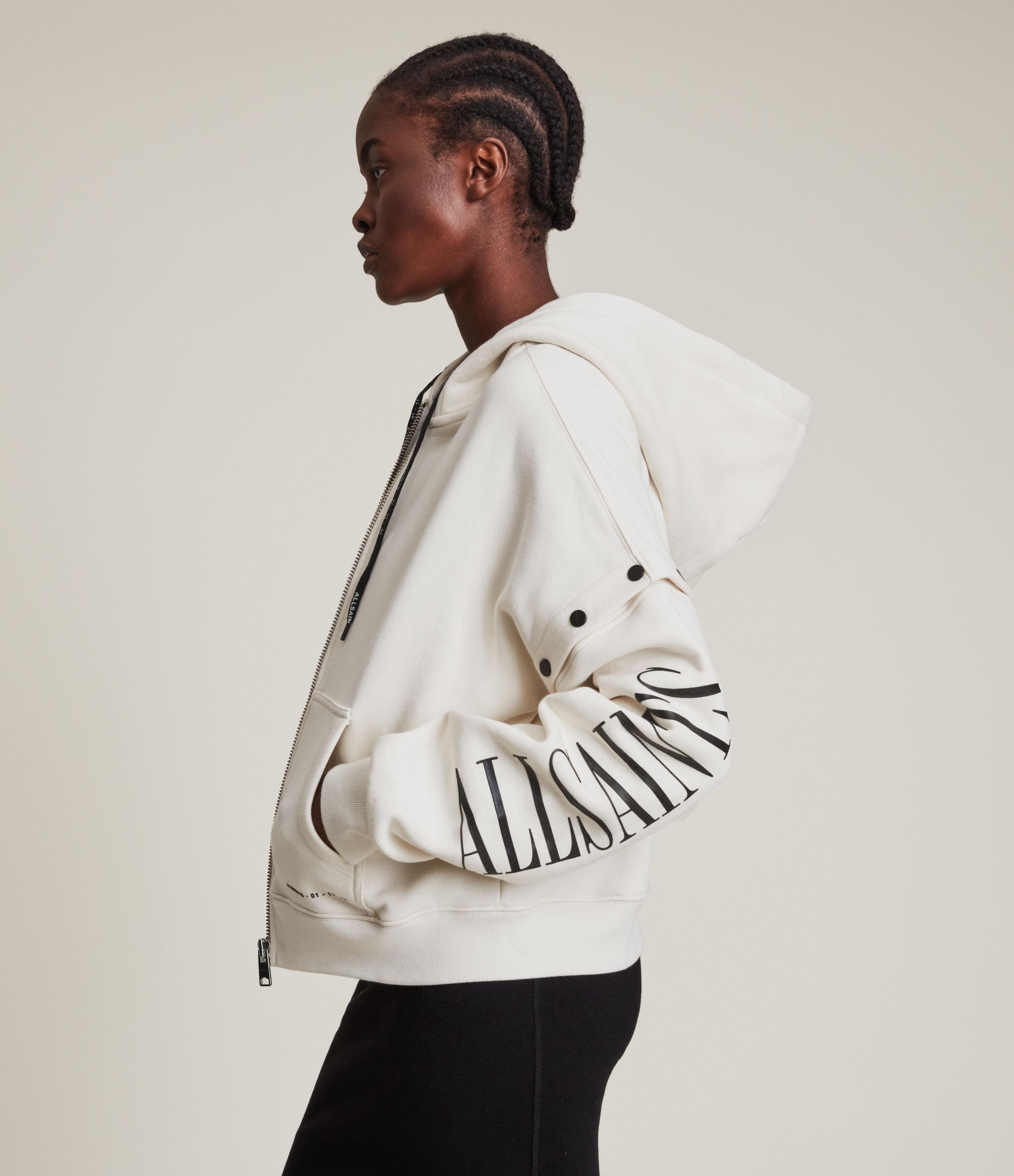 AllSaints Amphia Chlo Zip Hood Womens in Ivory White (White) - Lyst