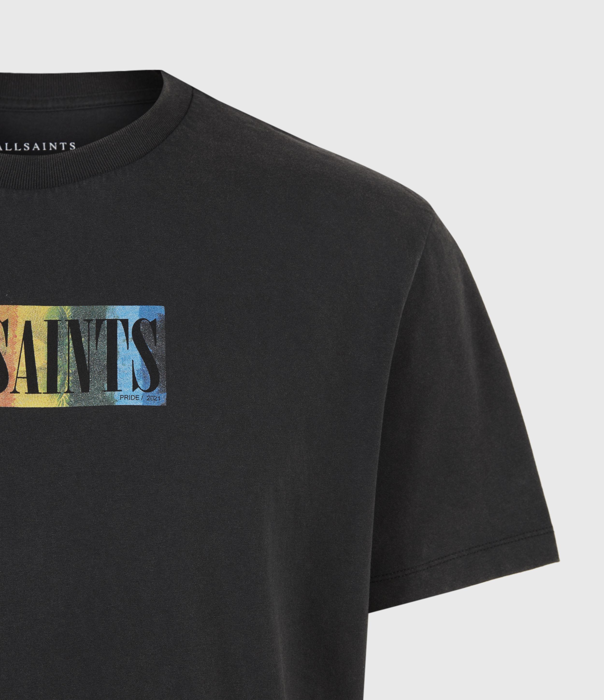 AllSaints Pride Ss Crew Mens in Black 