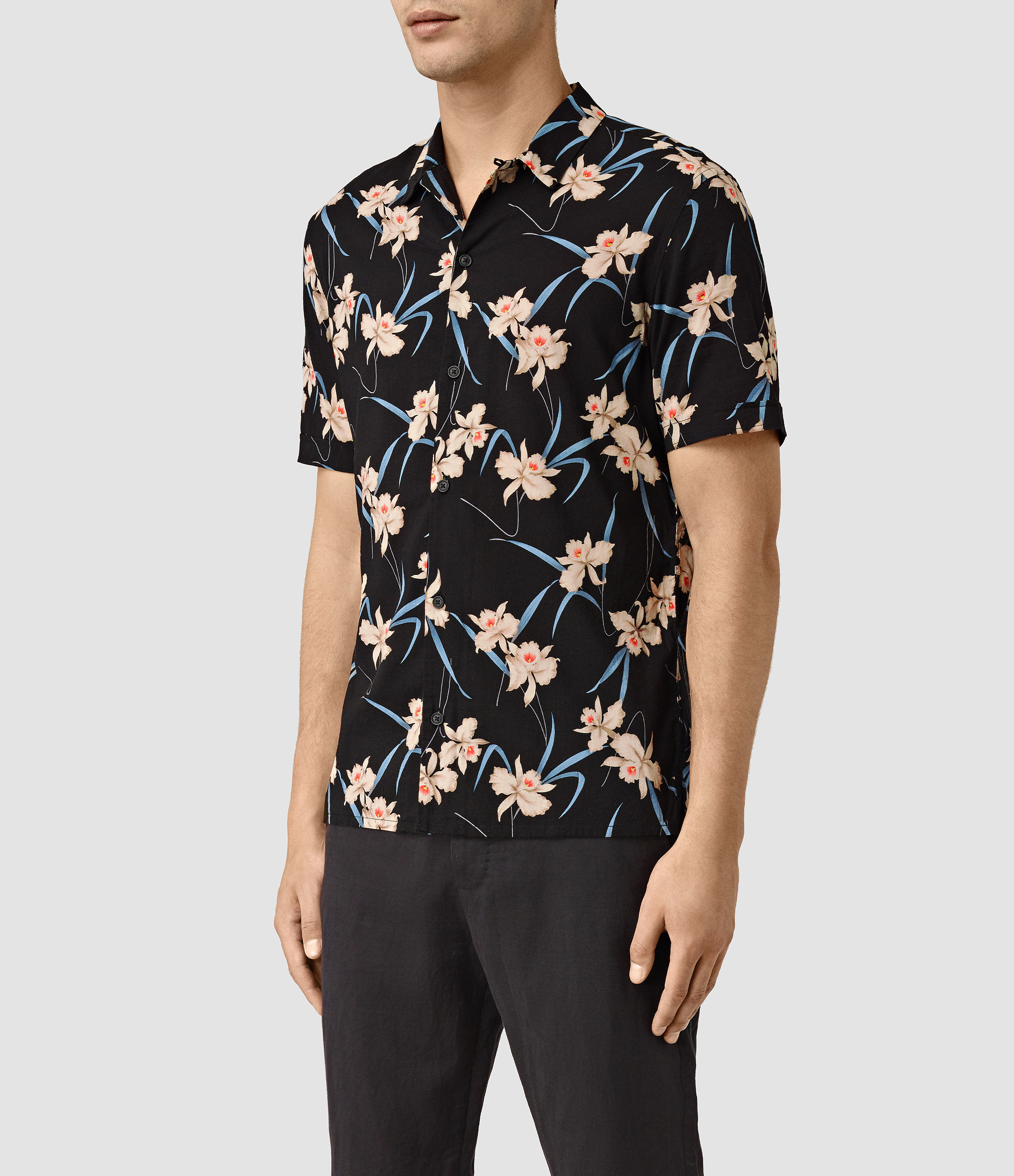 AllSaints Cotton Aaru Short Sleeve 