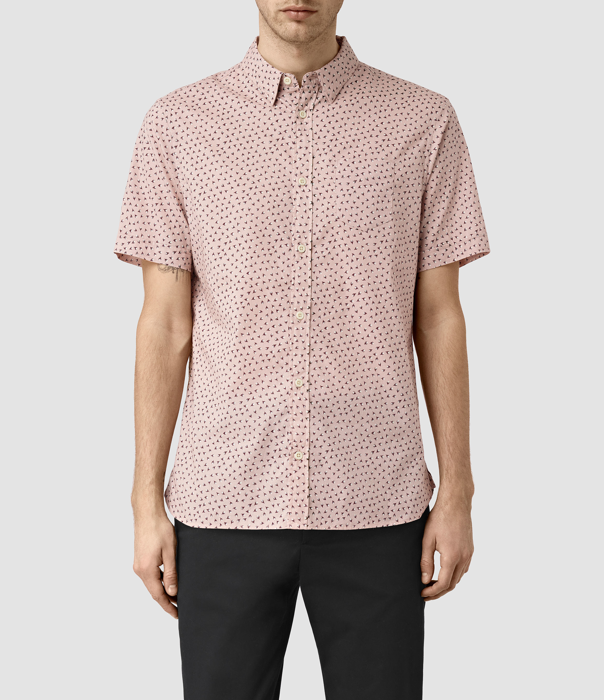 lyst allsaints bulb sleeve shirt in pink for lyst allsaints bulb sleeve shirt in pink for
