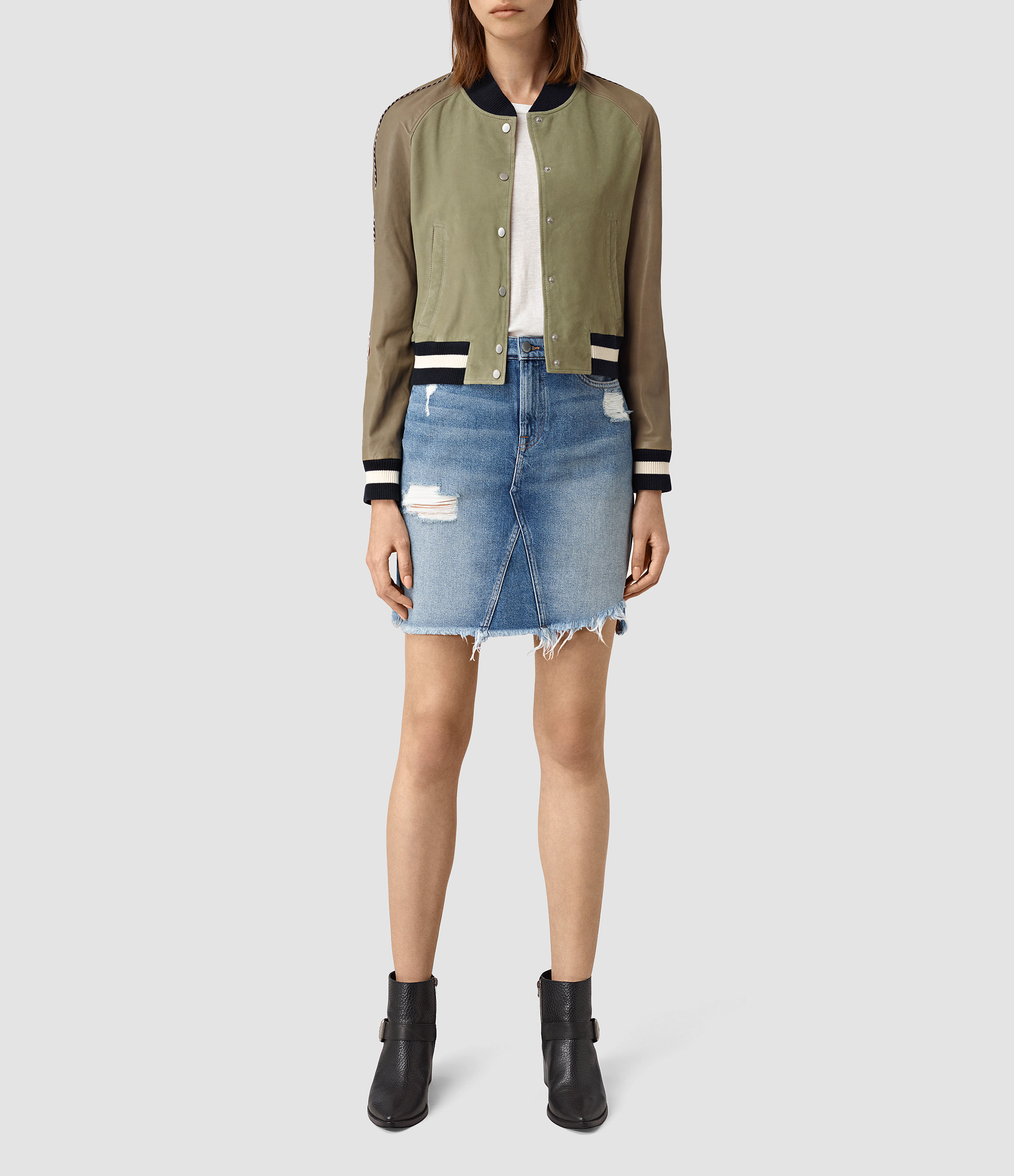 button front maxi black skirt