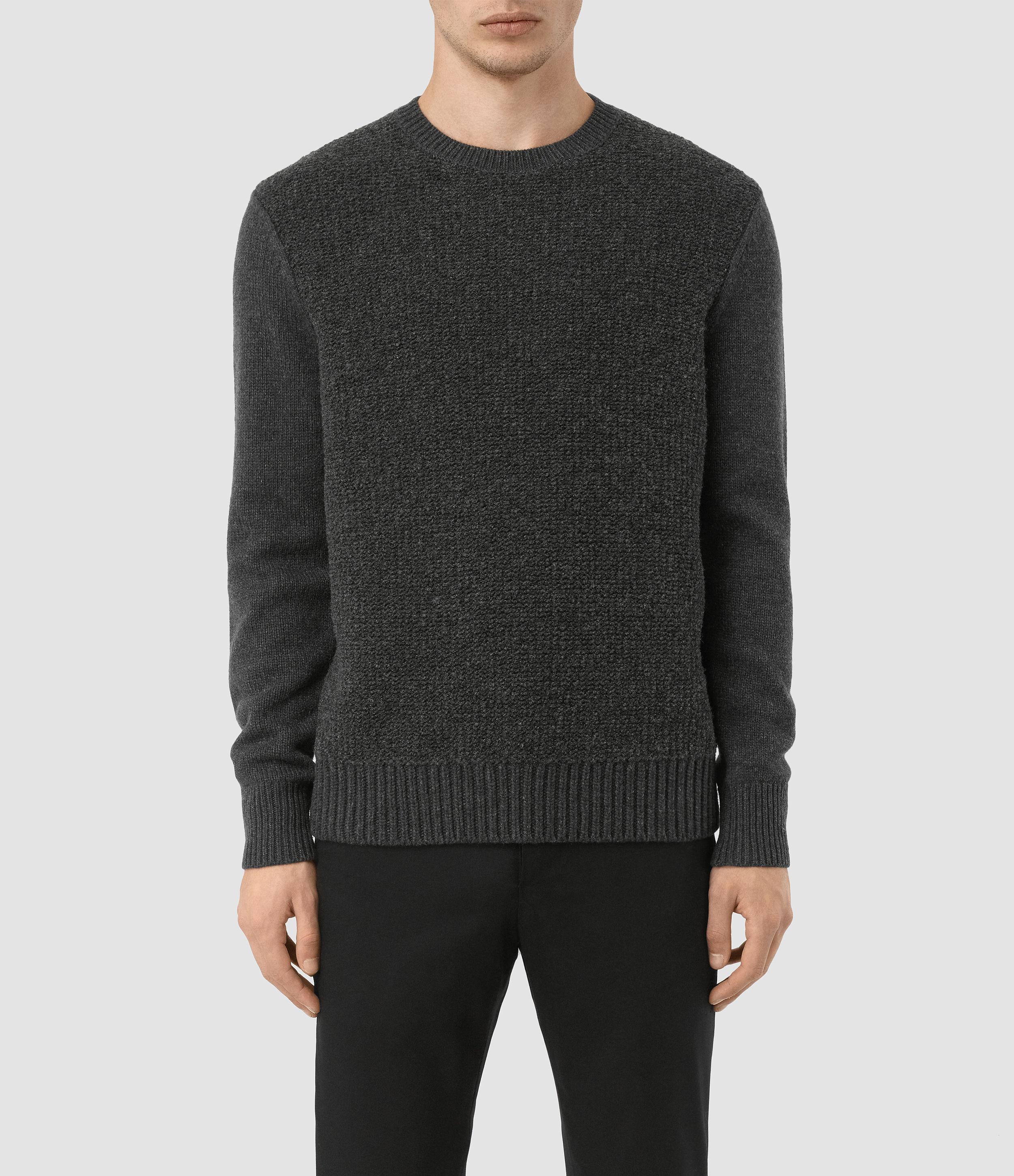 AllSaints Wool Drammen Crew Sweater Usa Usa for Men - Lyst