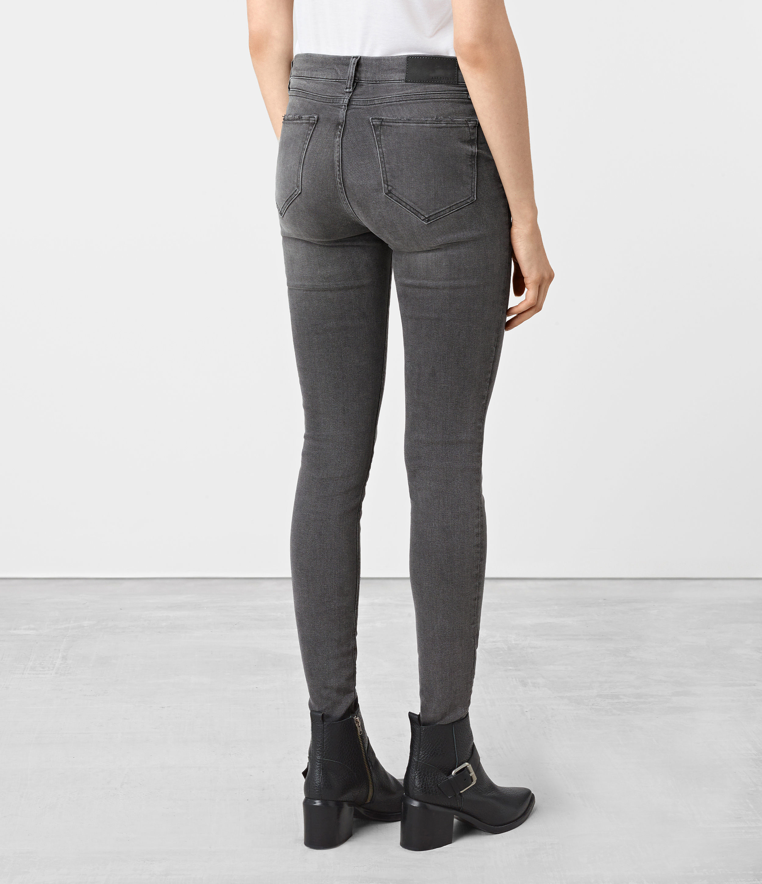 AllSaints Grace Jeans in Gray | Lyst